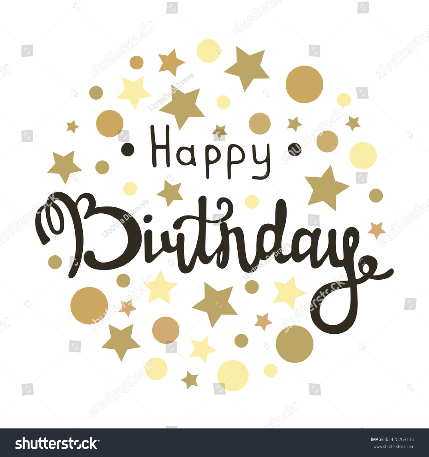 Download Happy Birthday Inscription Vector Greeting Card Stock ...