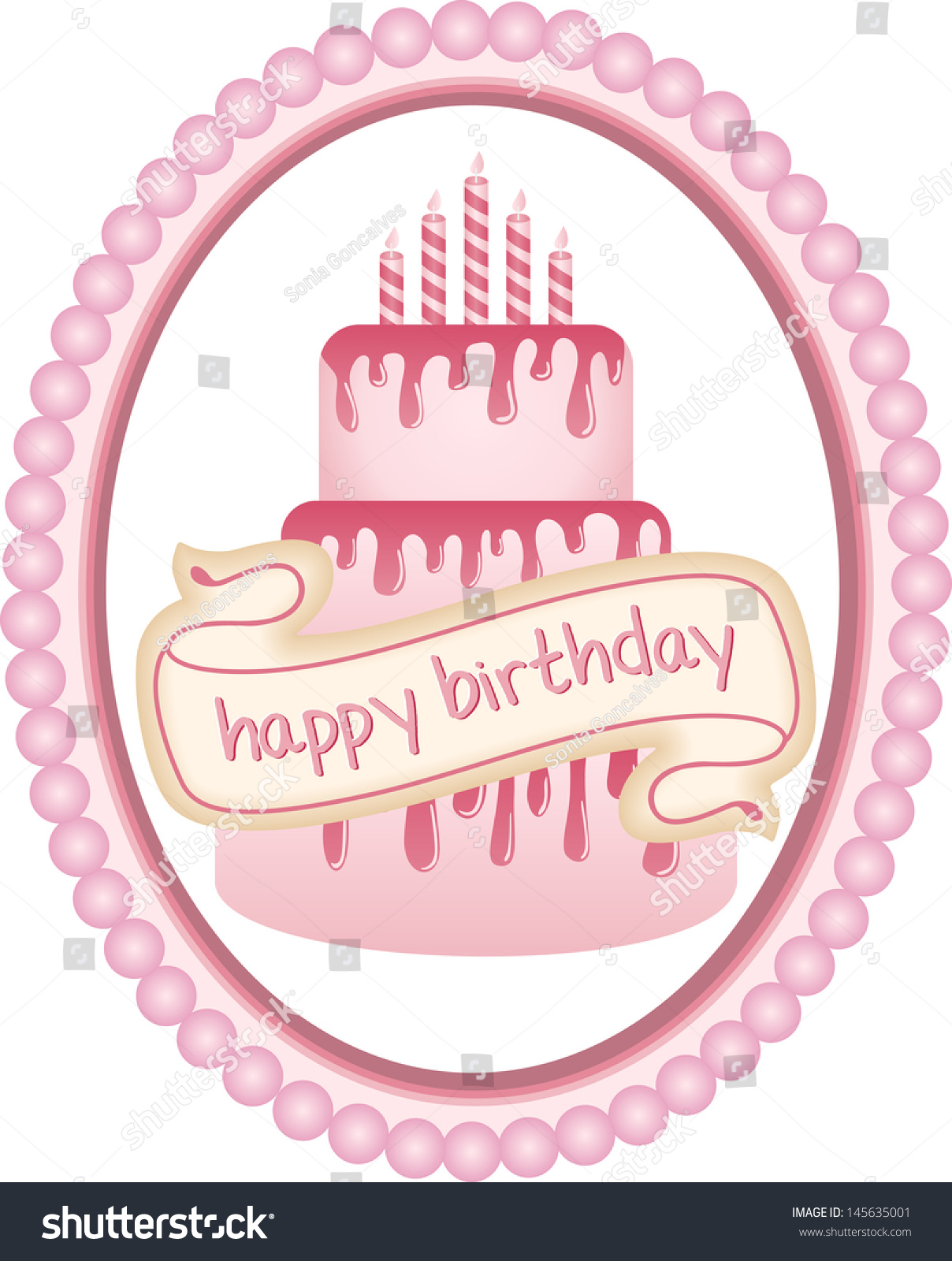 Happy Birthday Label Stock Vector (Royalty Free) 145635001