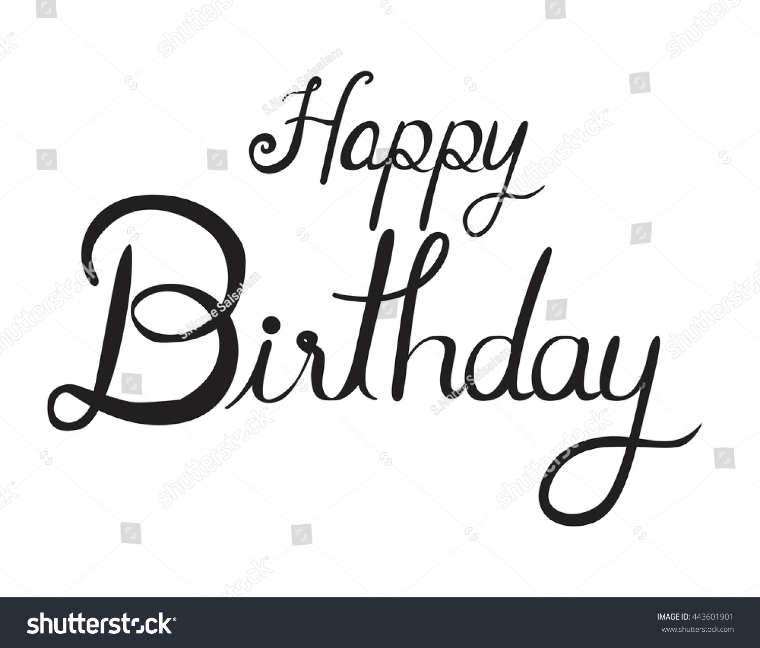 Happy Birthday Letter Vector Stock Vector Royalty Free