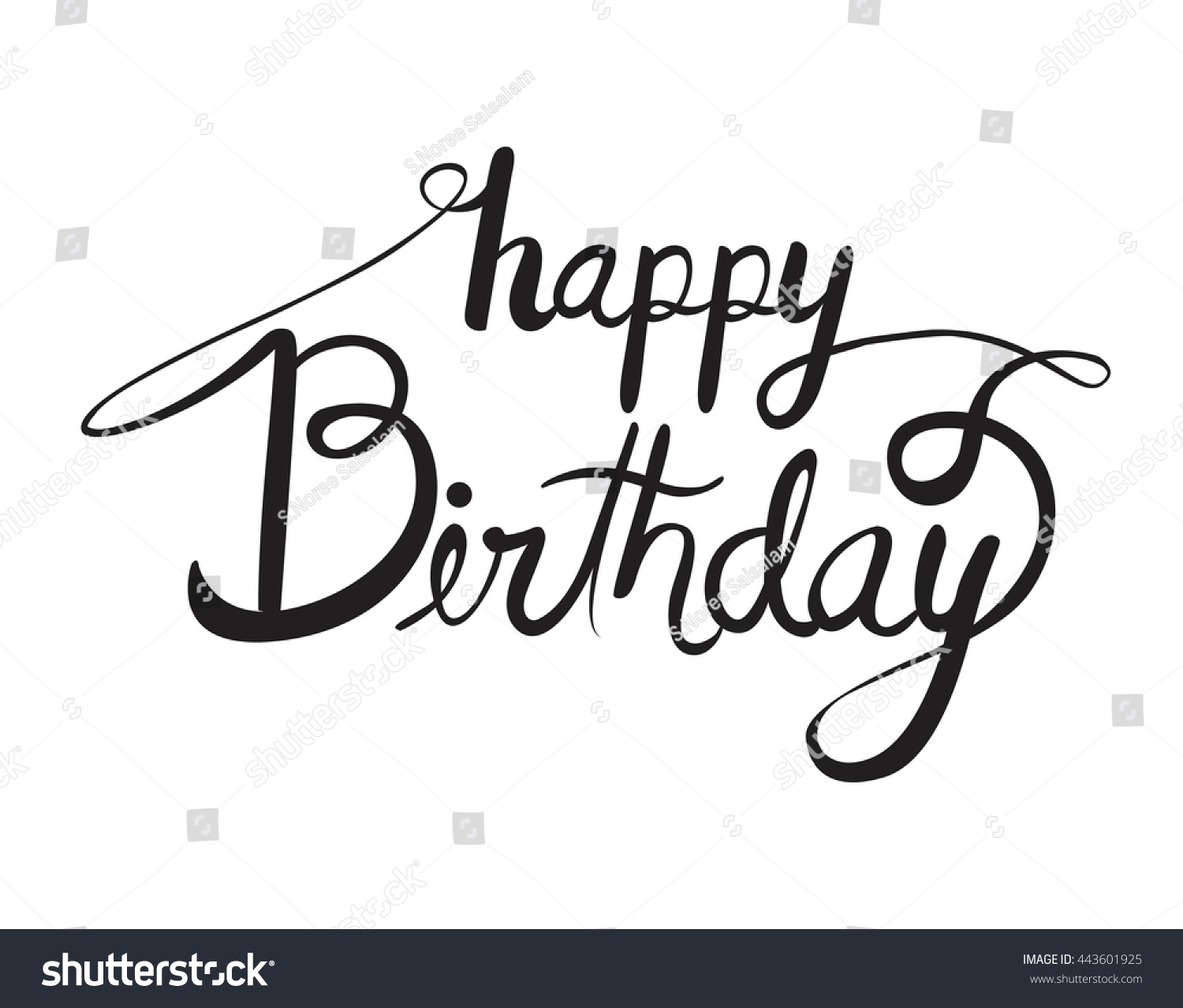 Happy Birthday Letter Vector - 443601925 : Shutterstock