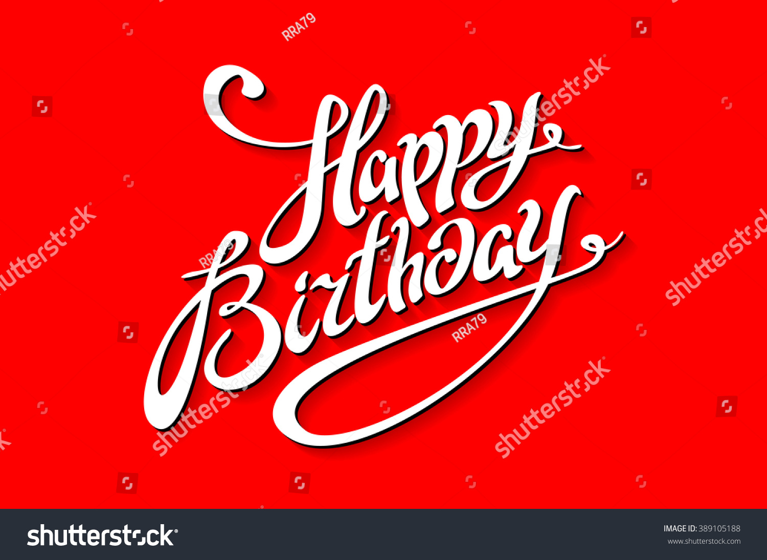 Happy Birthday Lettering Template Vector Illustration Stock Vector ...