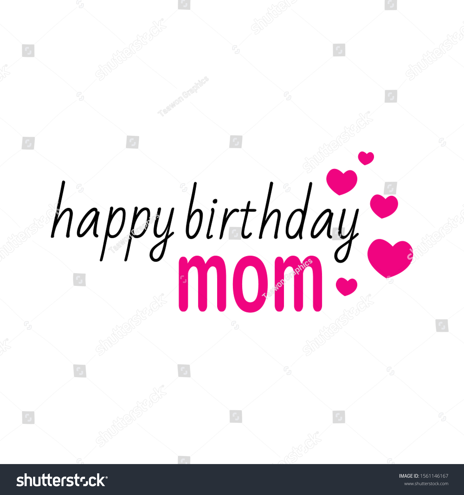 Happy Birthday Mom Lovely Birthday Greeting のベクター画像素材 ロイヤリティフリー