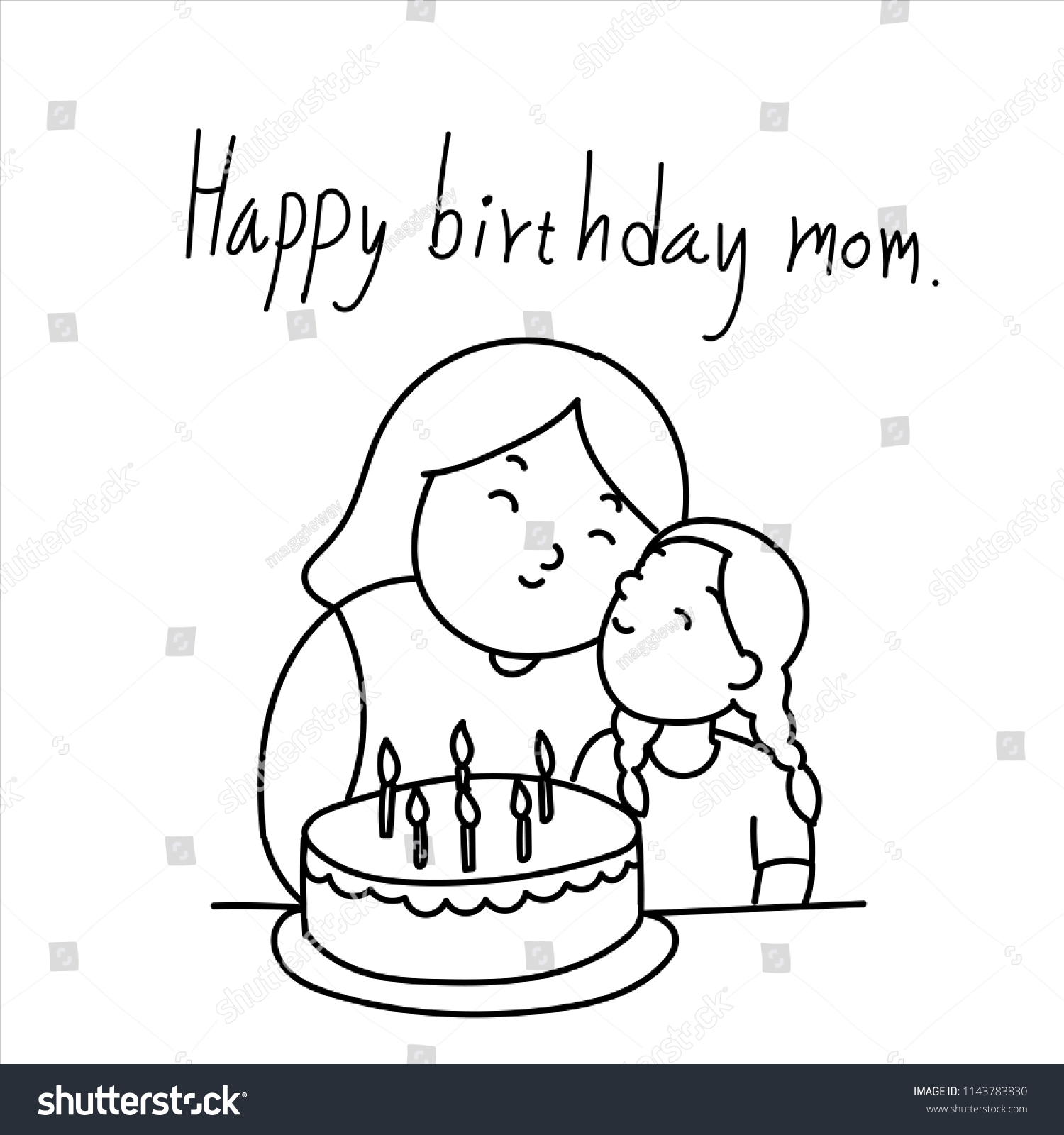 Happy Birthday Card For Mother Drawing Easy Happy Birthday Drawings