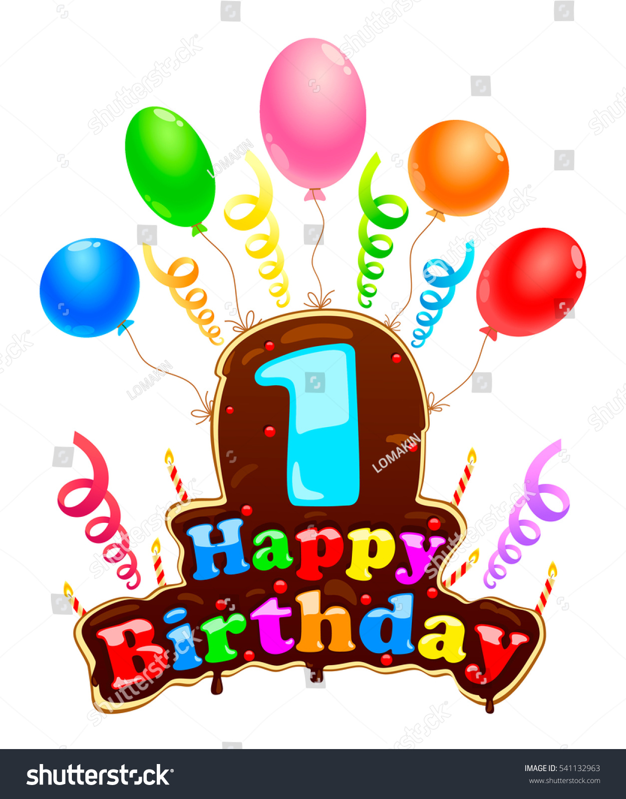 Happy Birthday Sign Form Cake Banner Stock Vector 541132963 - Shutterstock