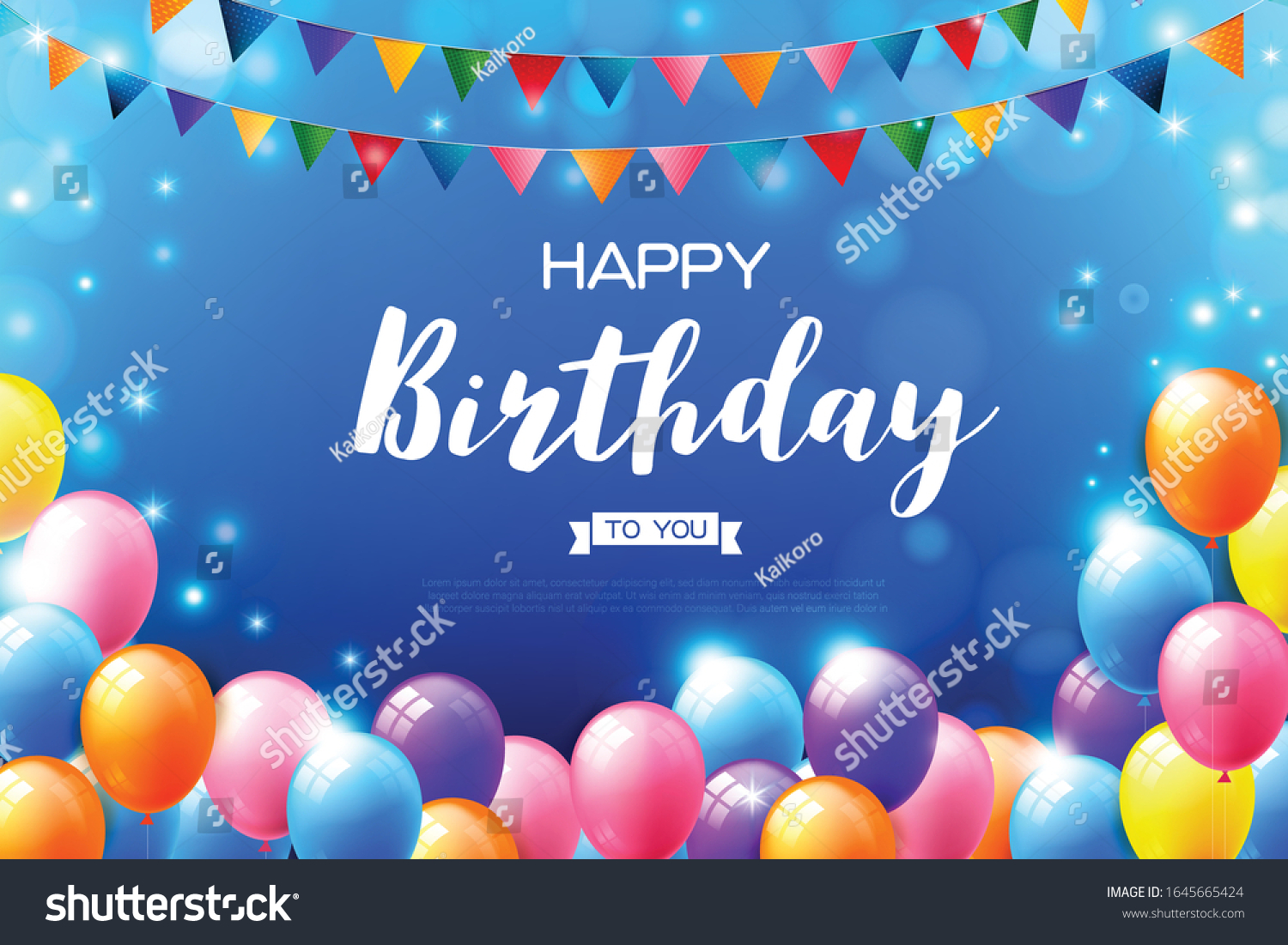 Happy Birthday Text Realistic Balloon Vector Stock Vector (Royalty Free ...