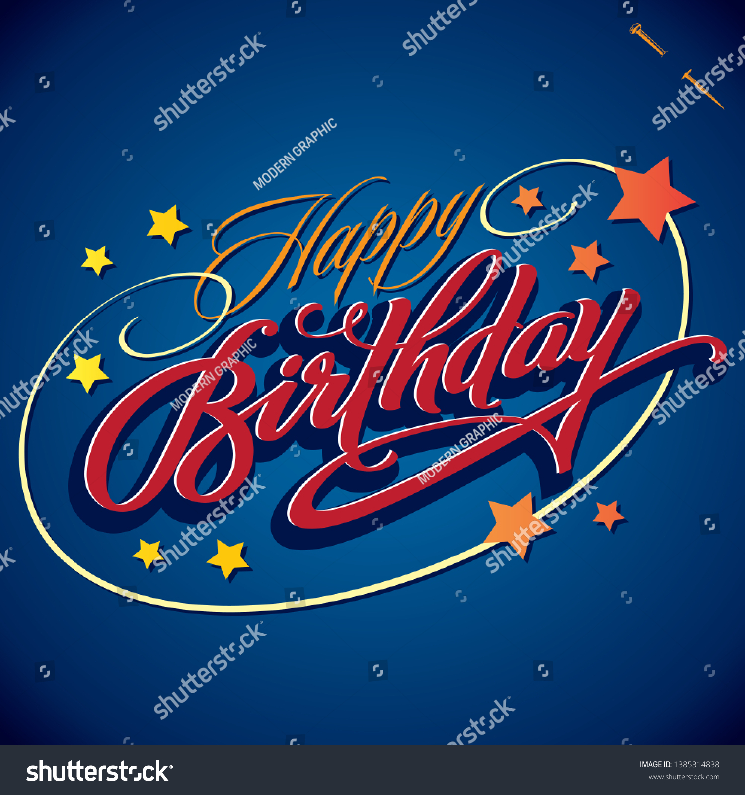 Happy Birthday Typographic Vector Design Greeting Stock Vector (Royalty ...