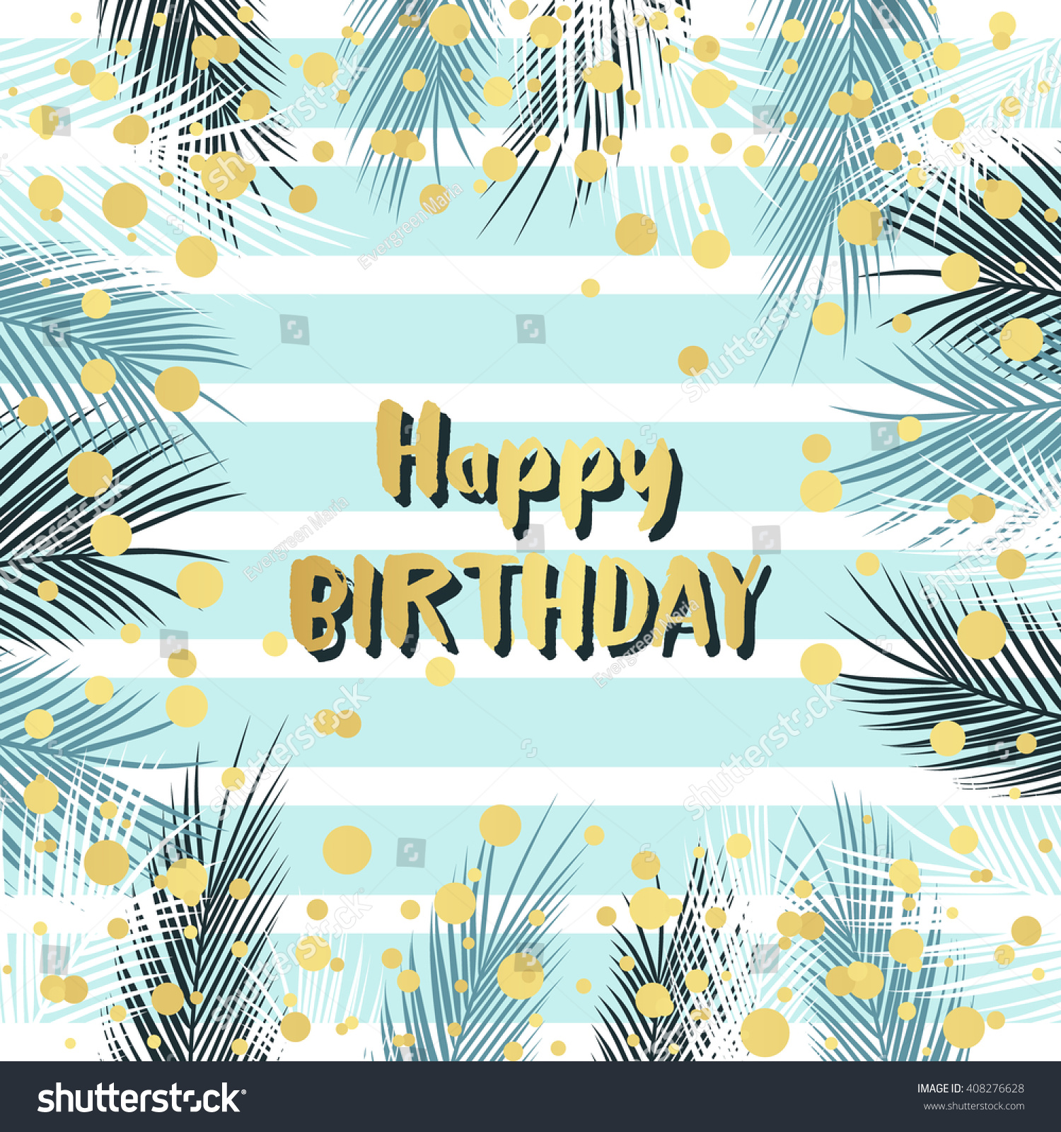 Happy Birthday Vector Card Happy Birthday: vector de stock (libre de