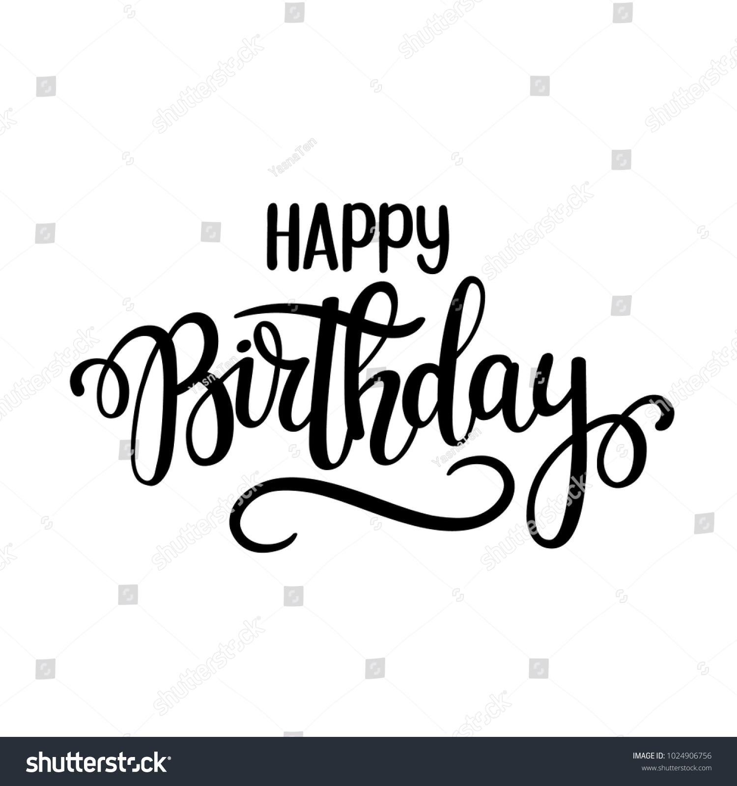 Happy Birthday Vector Lettering Design Posters Stock Vector (Royalty ...