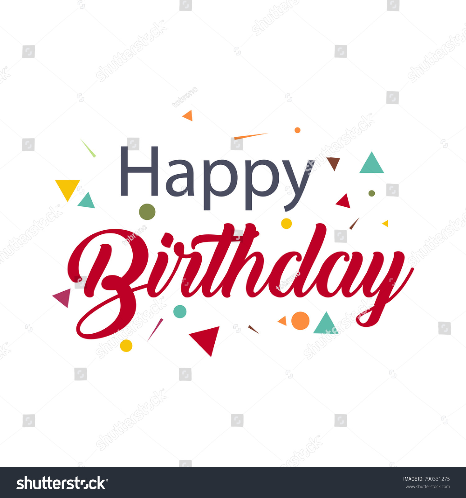 Happy Birthday Vector Template Design Stock Vector (Royalty Free ...