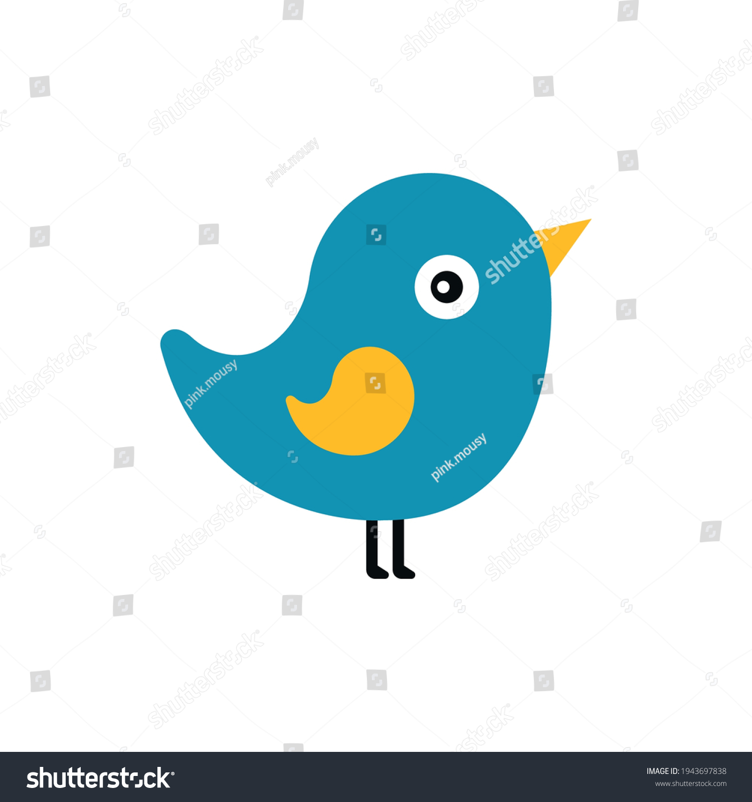 Happy Bluebird Cartoon Vector Illustration Isolated Stock Vector ...