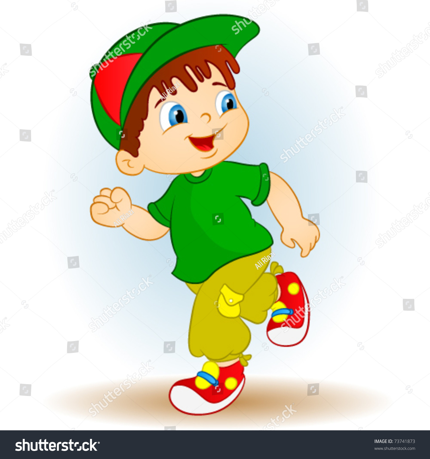 Happy Boy Stock Vector Illustration 73741873 : Shutterstock