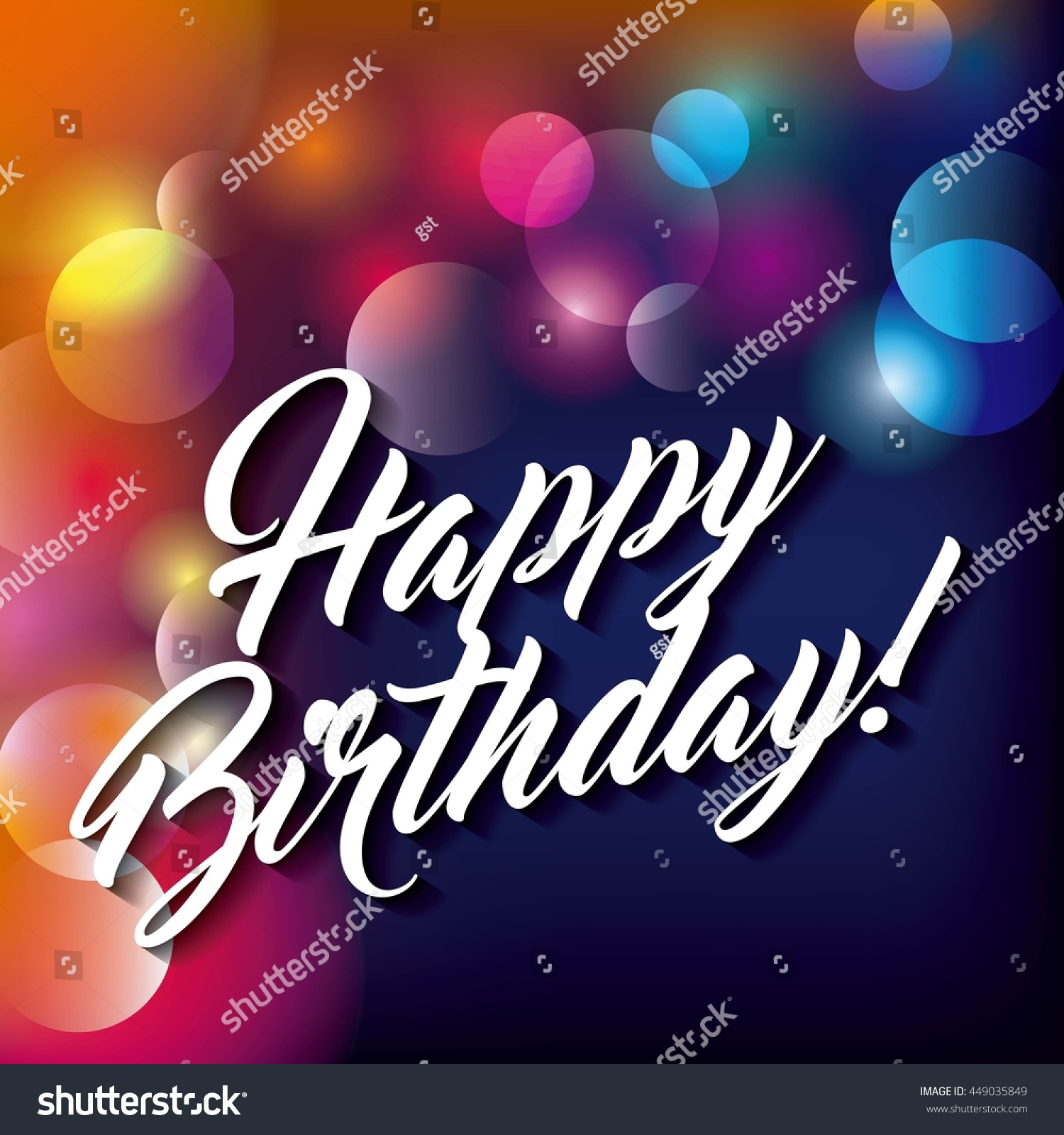 Happy Brthday Celebration Concept Represented By Stock Vector (Royalty ...