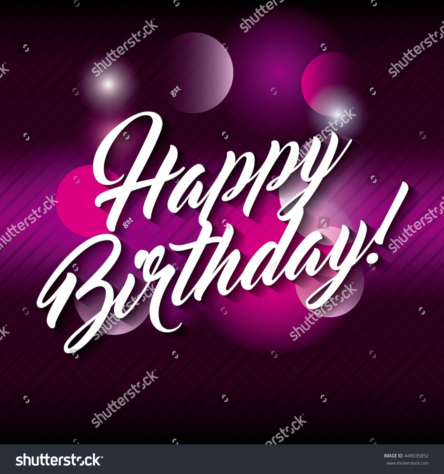 Happy Brthday Celebration Concept Represented By Stock Vector 449035852 ...