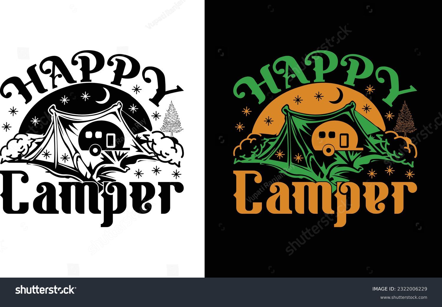 SVG of Happy Camper T Shirt , happy camper SVG File  svg