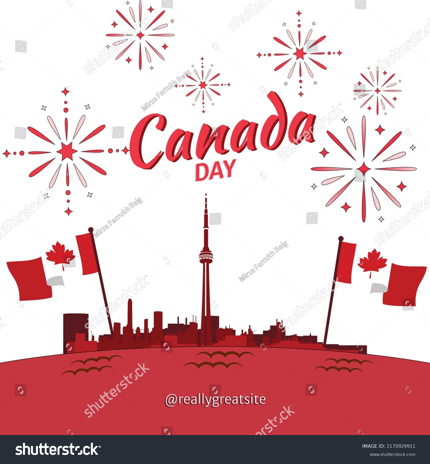 Happy Canada Day Card Canada Flag Stock Vector (Royalty Free ...