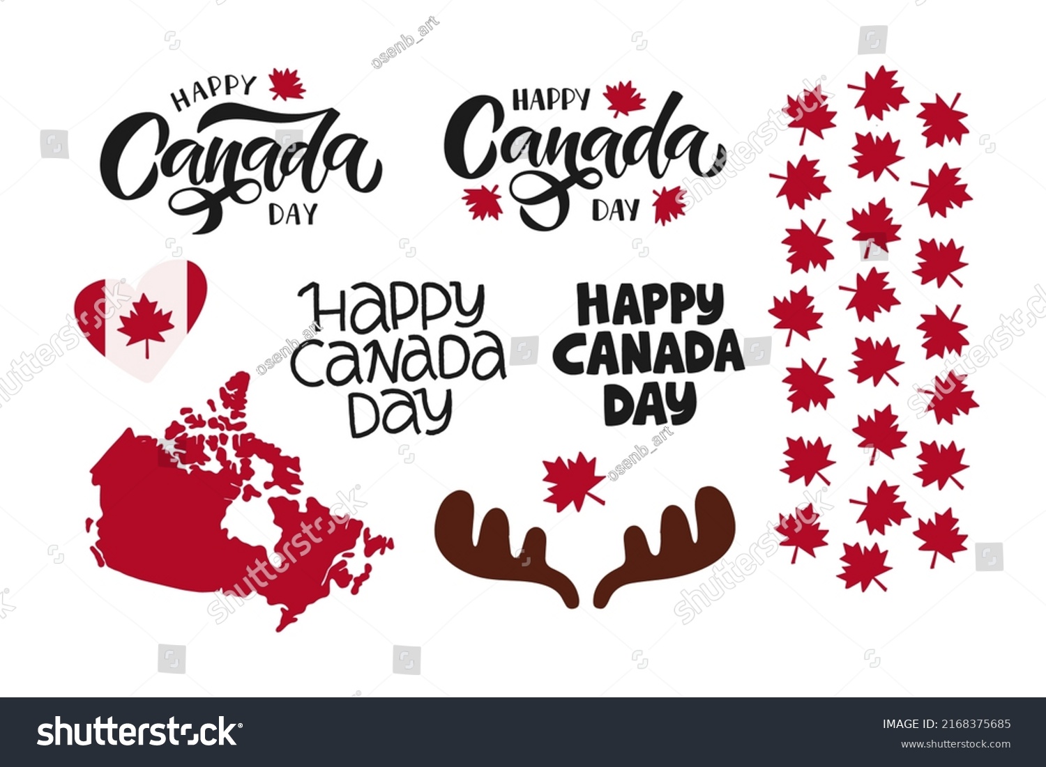 Happy Canada Day Holiday Vector Illustration Stock Vector (Royalty Free