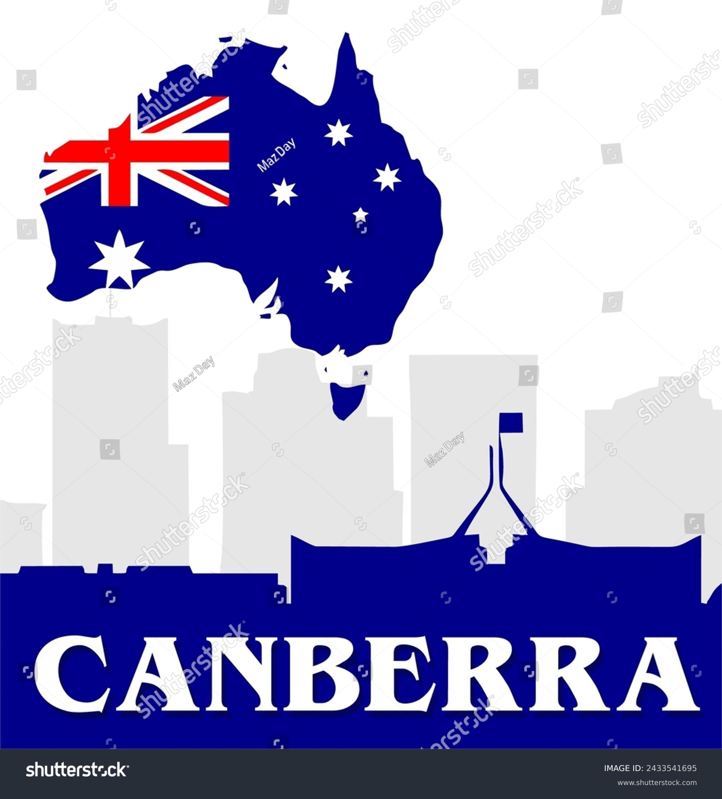 SVG of Happy Canberra Day Australia with beautiful view svg