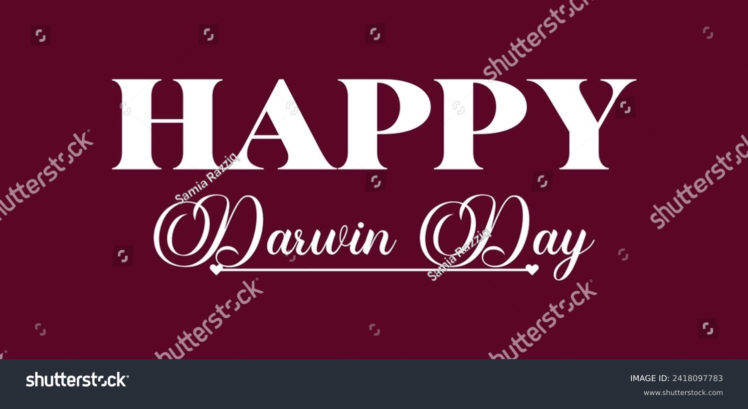 SVG of Happy Darwin Day Text illustration Design svg