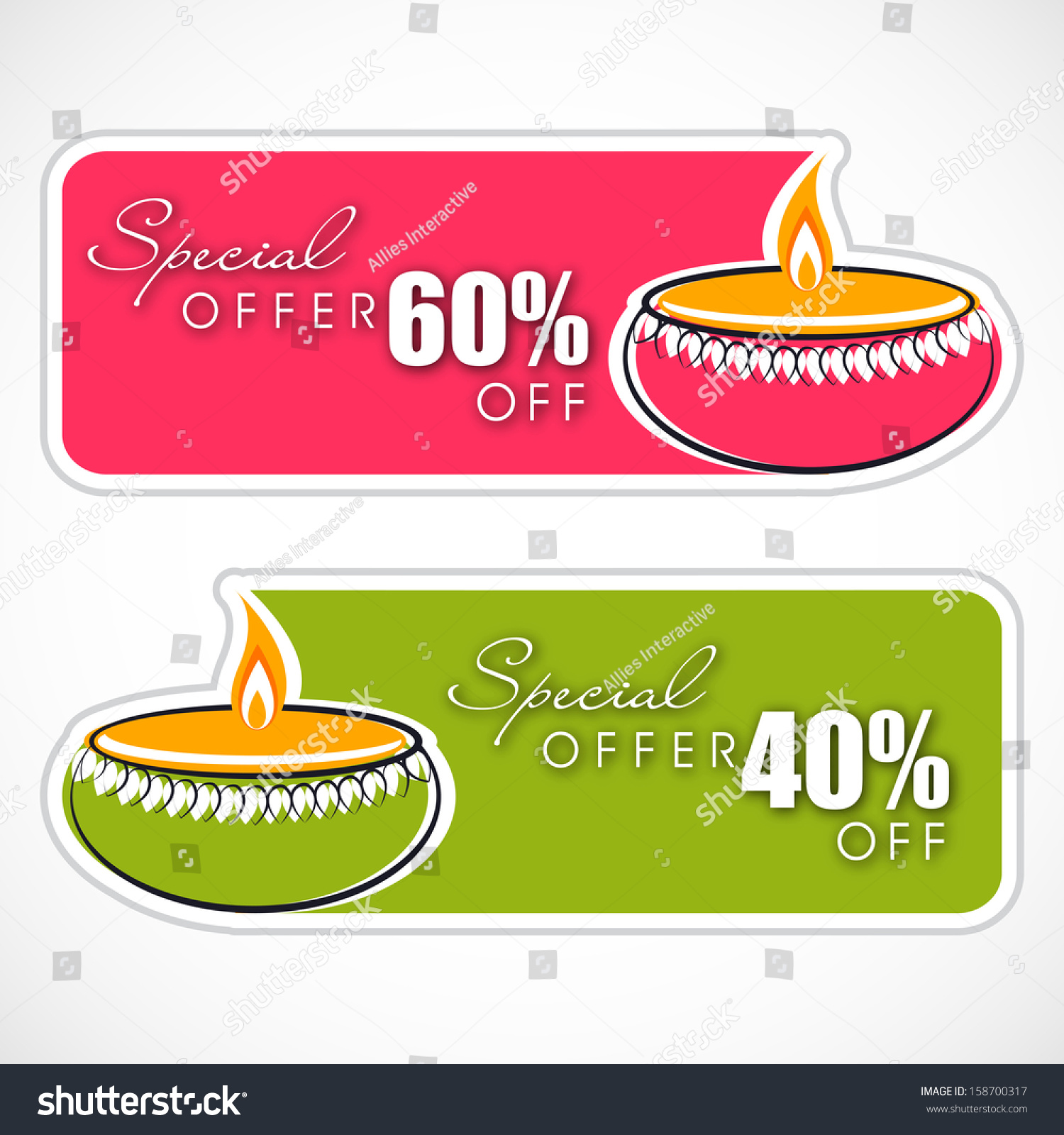 Happy Diwali Discount Tags Stickers Labels Stock Vector Royalty Free 158700317