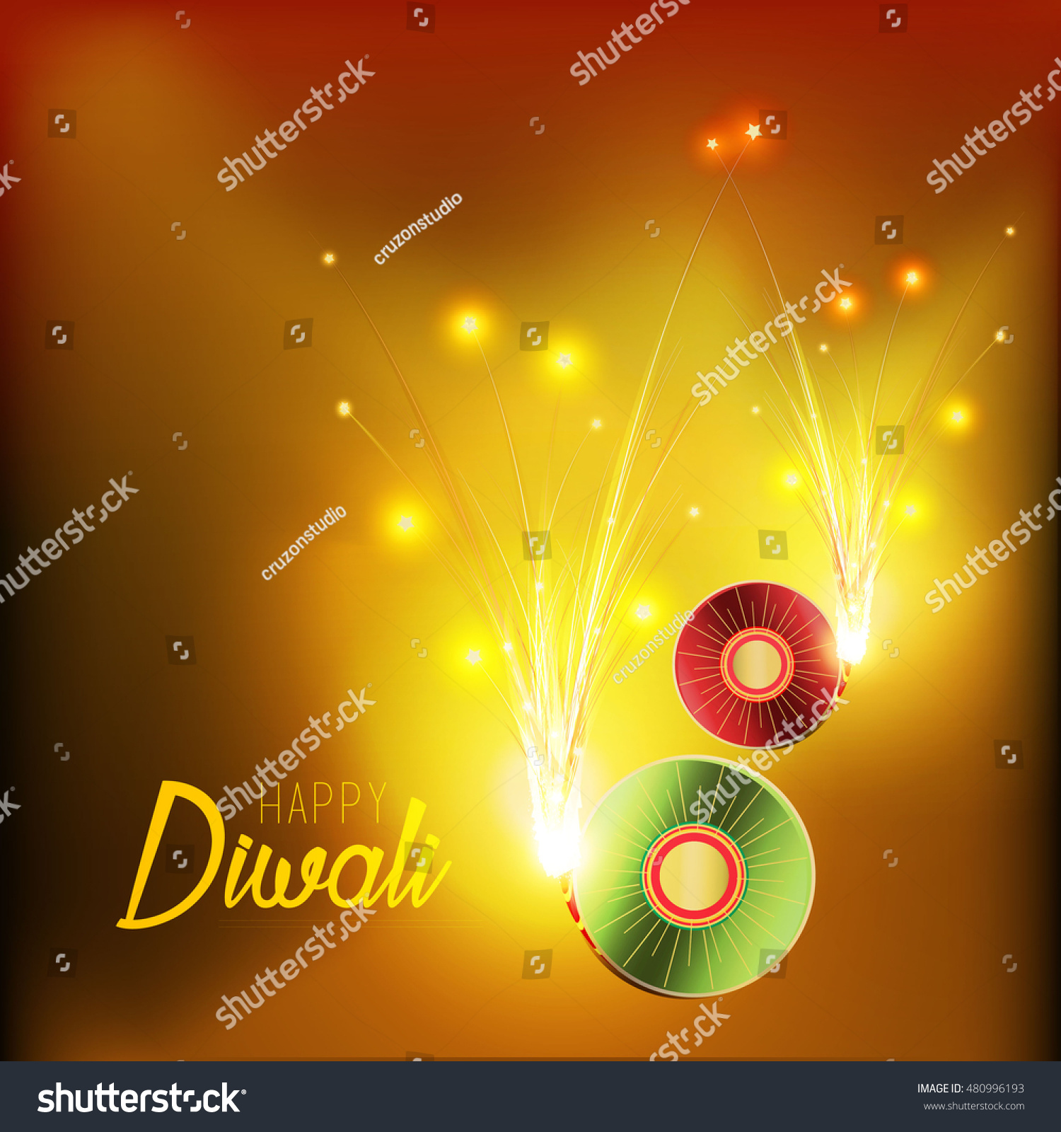 Happy Diwali Illustrationbeautiful Vector Background Diwali Stock