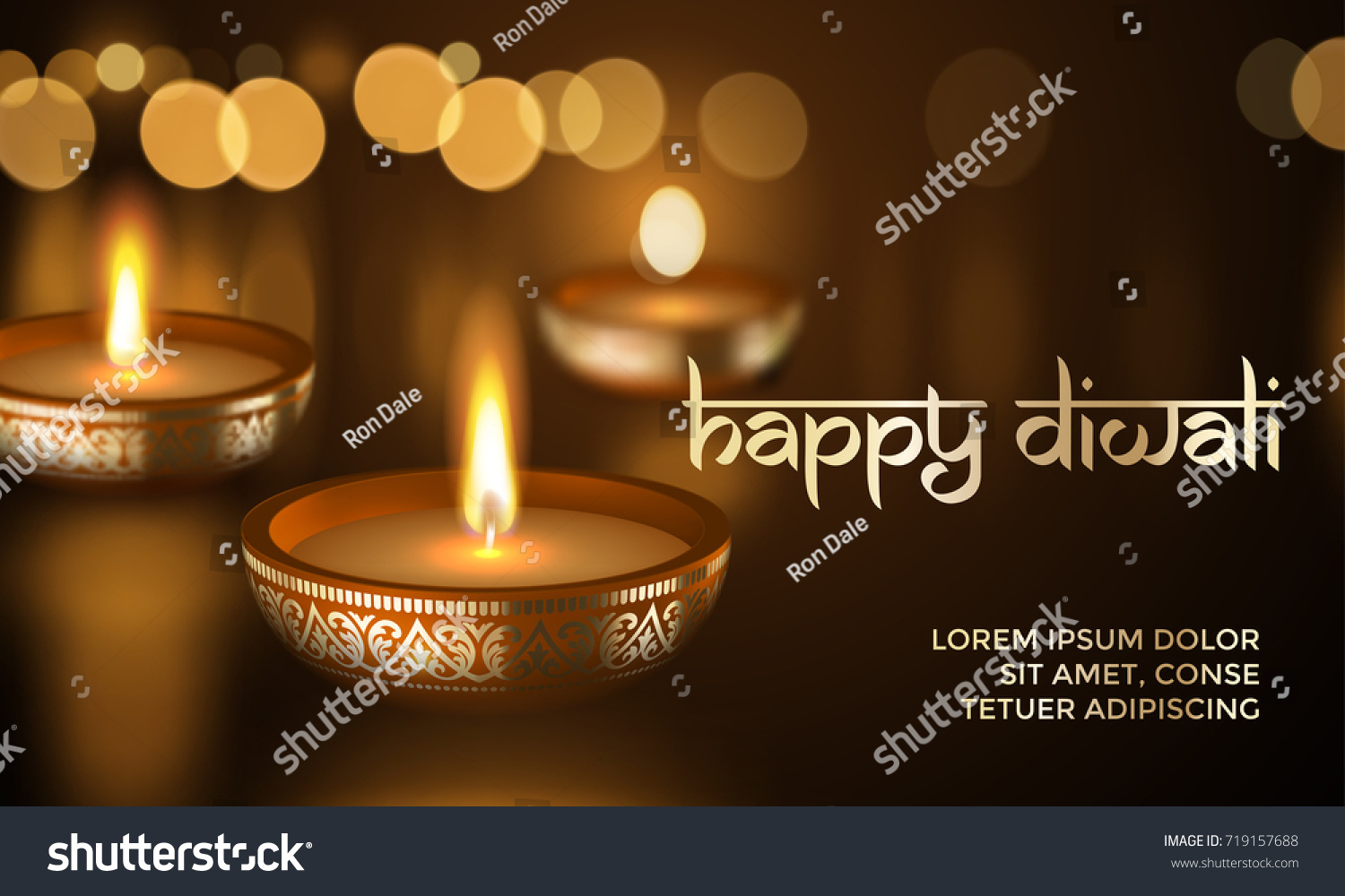 Happy Diwali Indian Deepavali Hindu Festival Stock Vektorgrafik ...