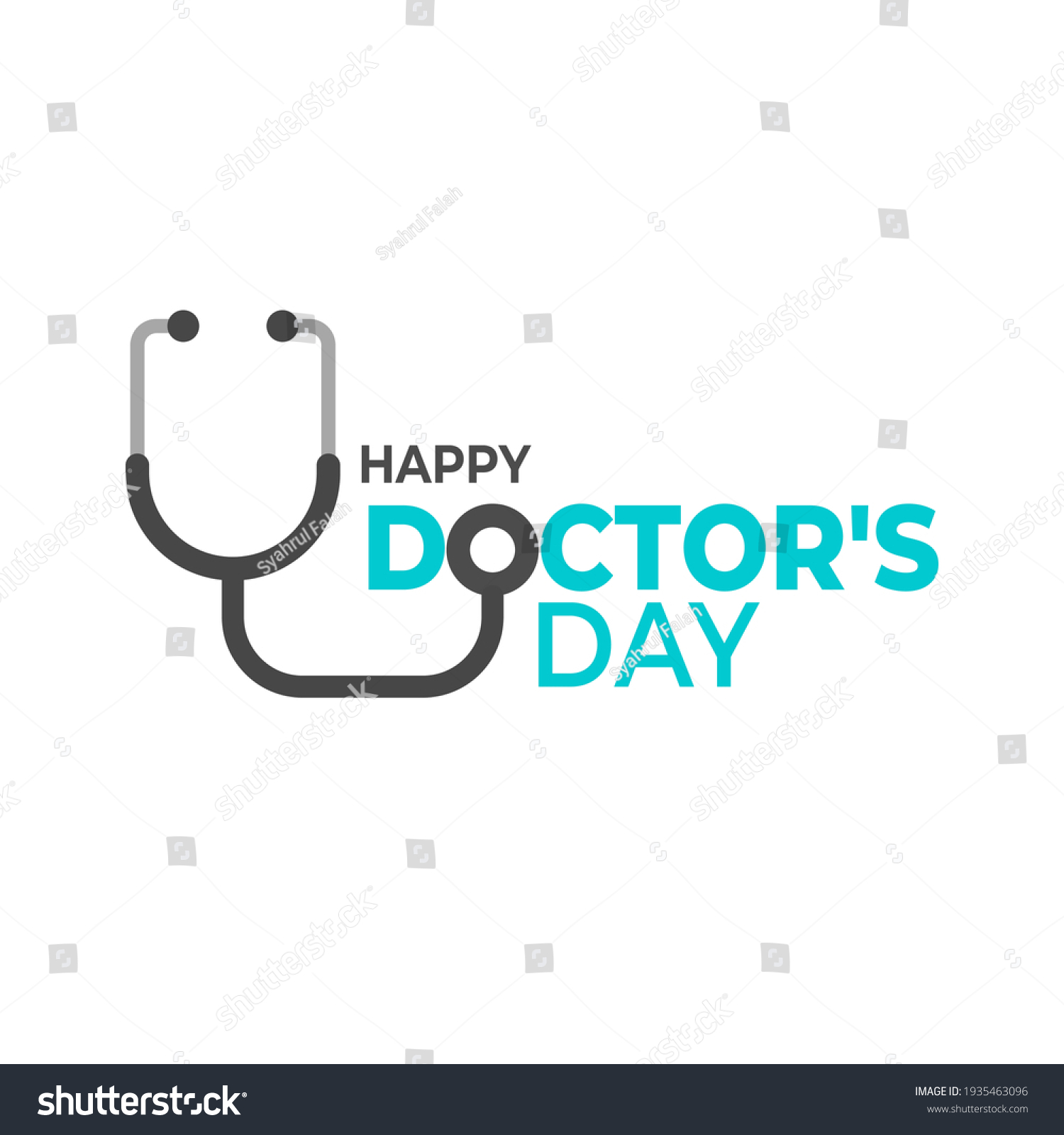 Happy Doctors Day Greeting Card Social Stock Vector (Royalty Free ...