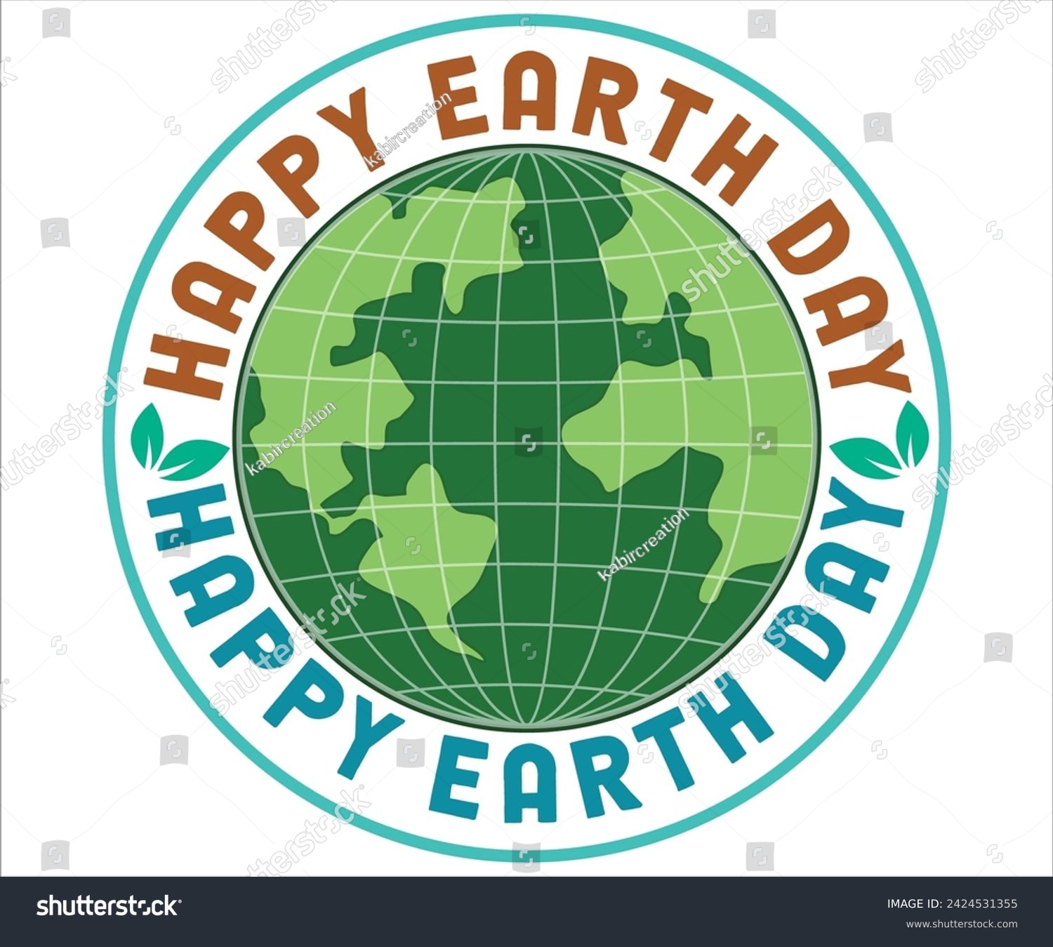 SVG of Happy Earth Day Svg,Mother Earth T-shirt, Earth Day Sayings, Environmental Quotes, Earth Day T-shirt, Cut Files For Cricut svg