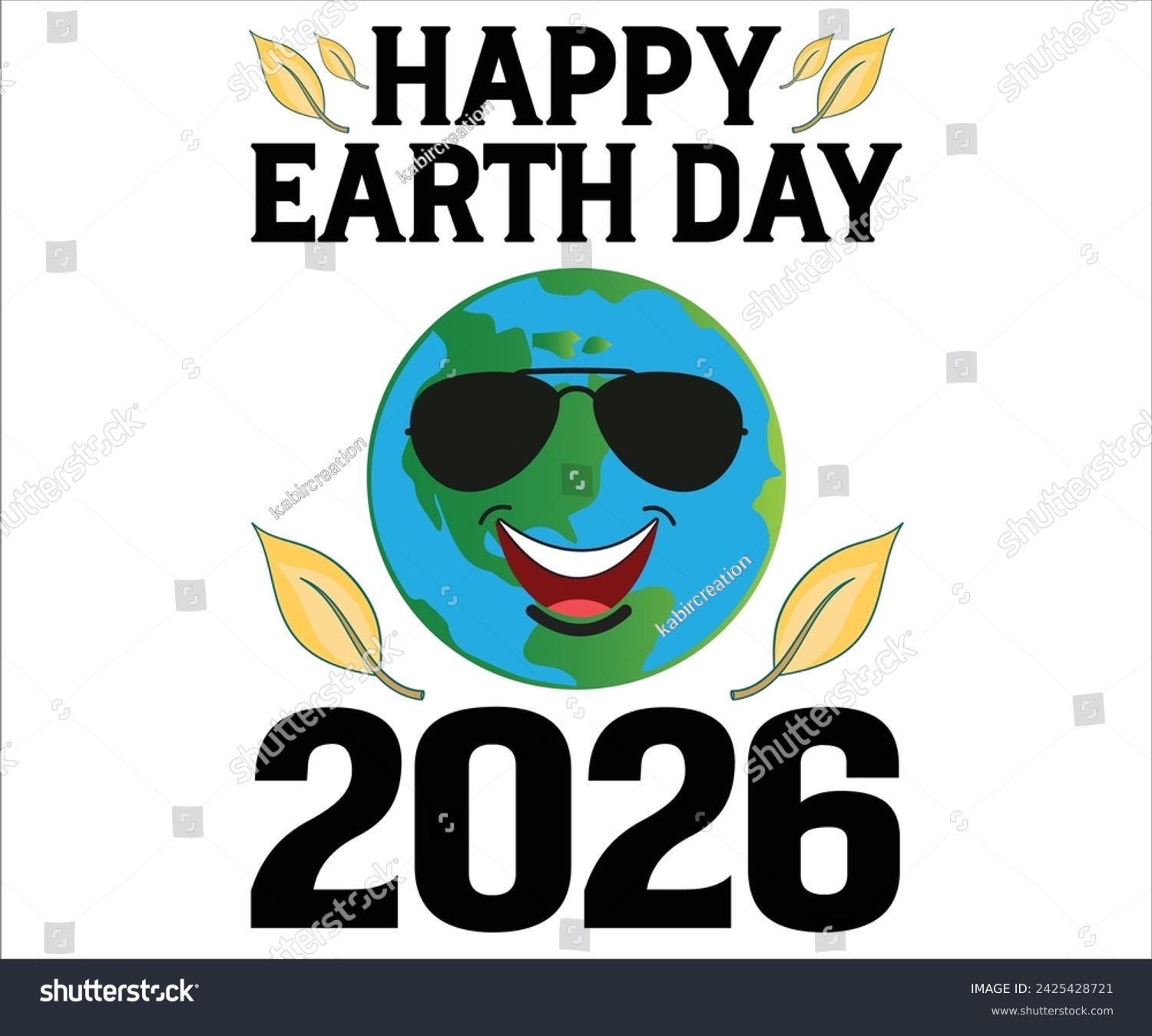 SVG of Happy Earth Day 2026 T-shirt, Happy earth day svg,Earth Day Sayings, Environmental Quotes, Earth Day T-shirt, Cut Files For Cricut
 svg