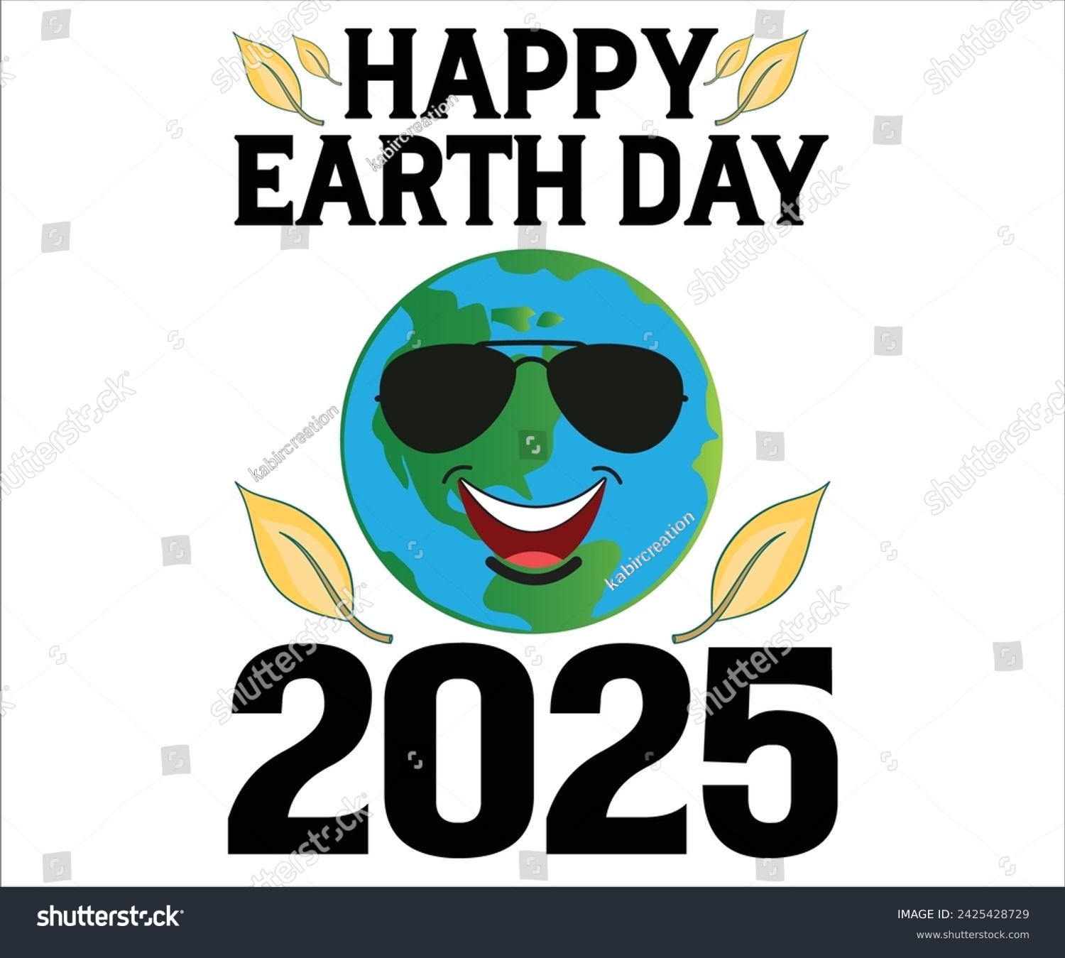 SVG of Happy Earth Day 2025 T-shirt, Happy earth day svg,Earth Day Sayings, Environmental Quotes, Earth Day T-shirt, Cut Files For Cricut
 svg