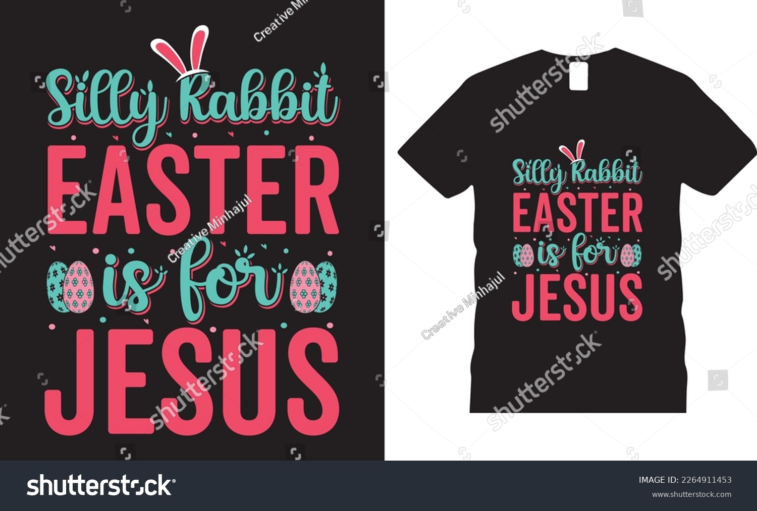 SVG of Happy easter rabbit, bunny tshirt vector design template.silly easter is for jesus t-shirt design.Ready to print for apparel, poster, mug and greeting plate illustration. svg
