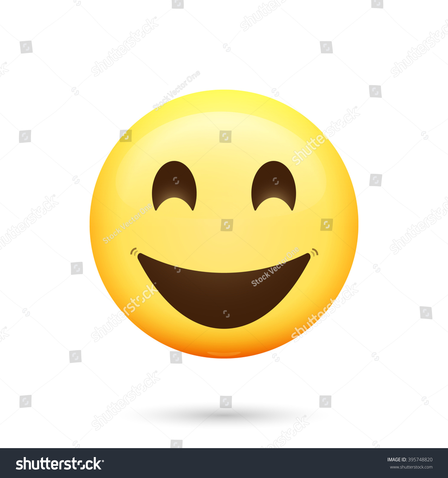 Happy Emoticon. Isolated Vector Illustration On White Background ...