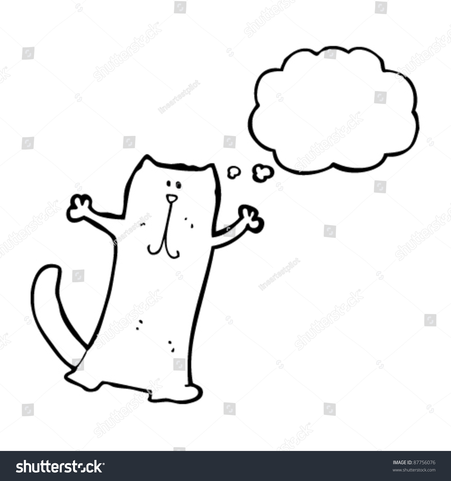 Happy Excited Cat Cartoon Stock Vector (Royalty Free) 87756076 ...