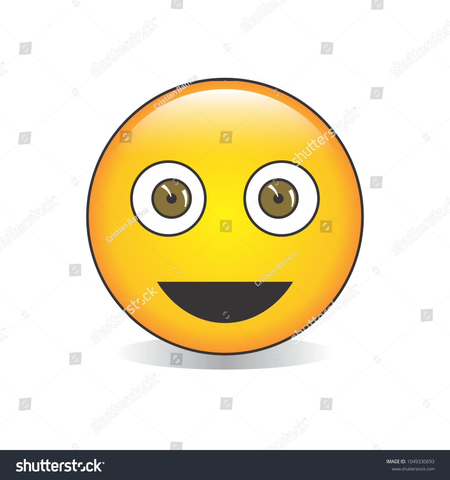 Happy Face Emoji Vector Stock Vector (Royalty Free) 1049330693 ...