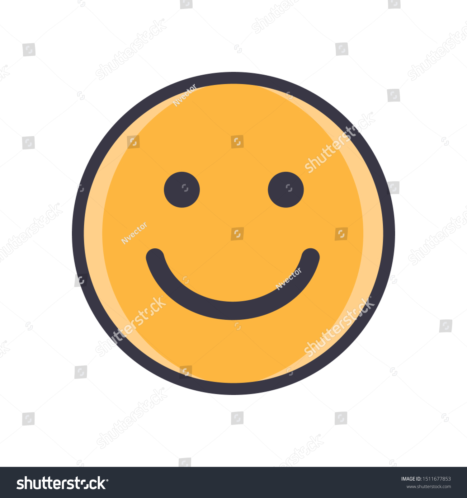 Happy Face Emoji Vector Icon Colorful Stock Vector (Royalty Free ...