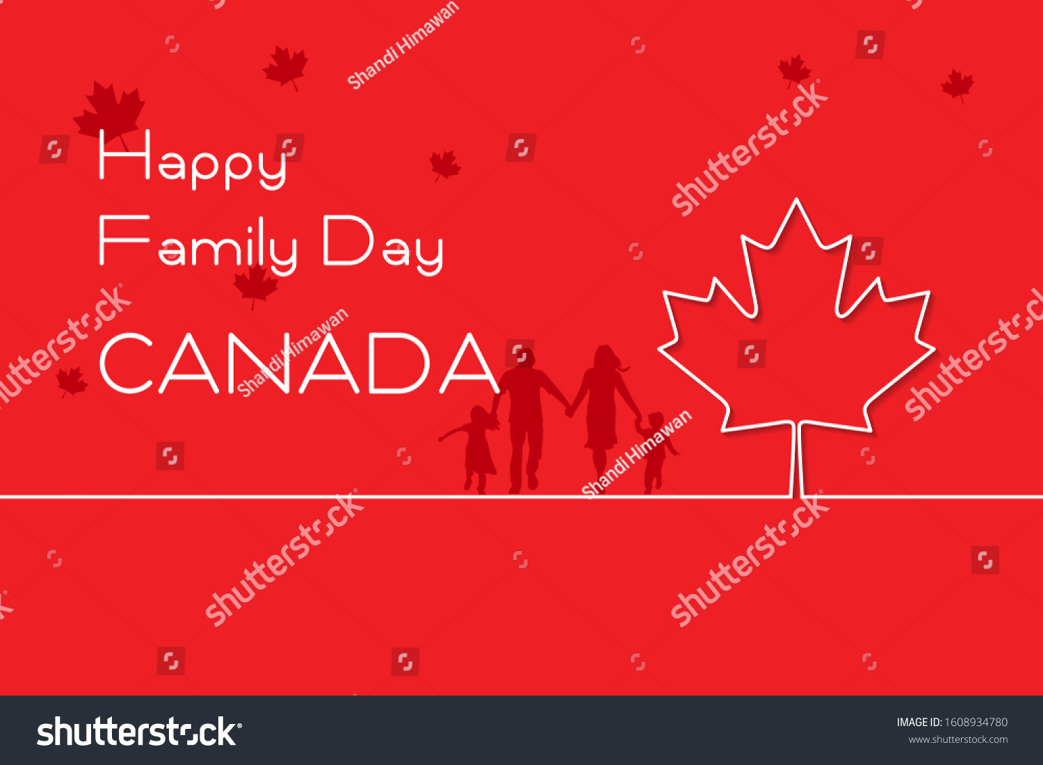 Happy Family Day Canada Background vector de stock (libre de regalías