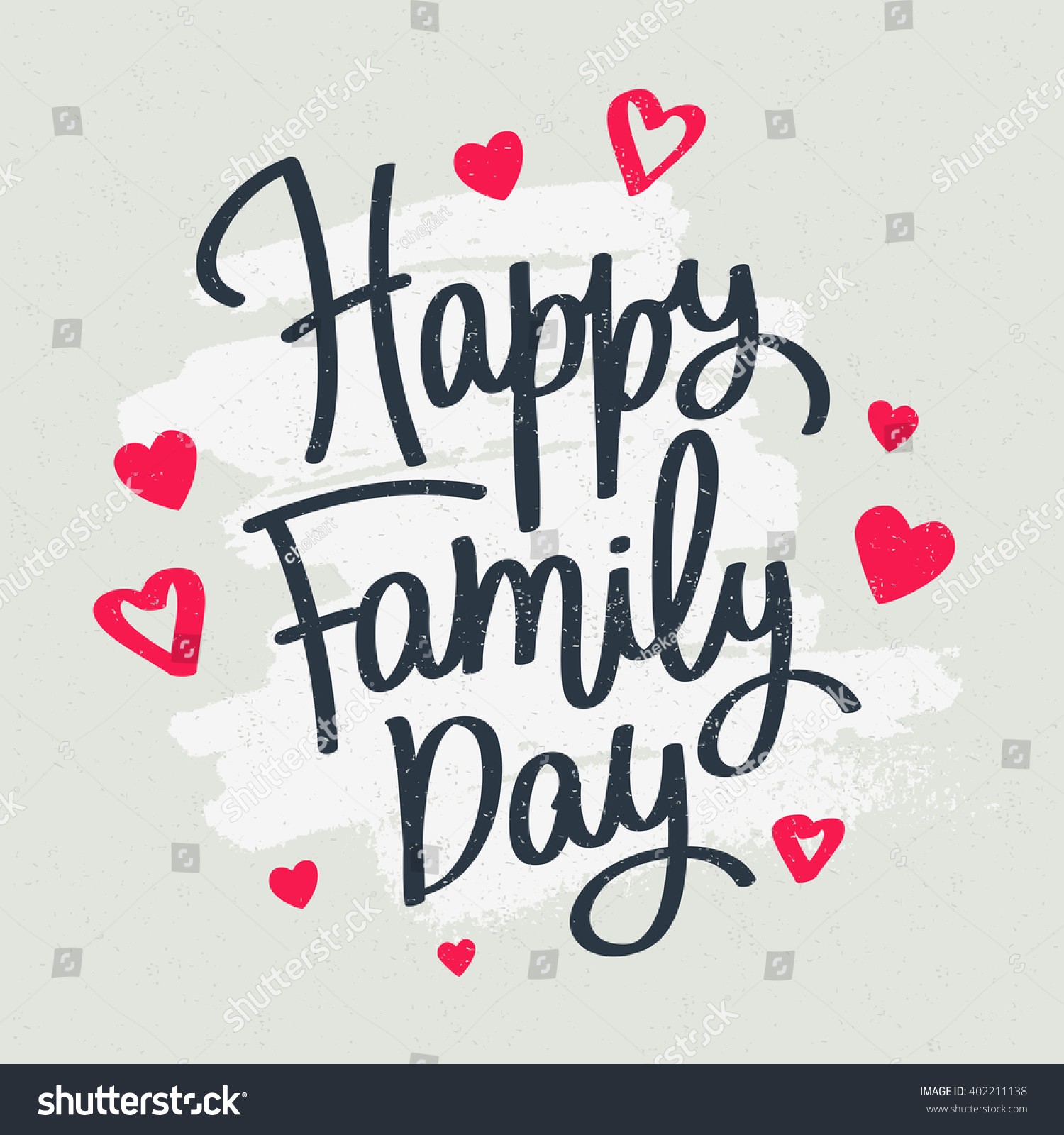 Happy Family Day Excellent Gift Card Stock Vector (Royalty Free ...