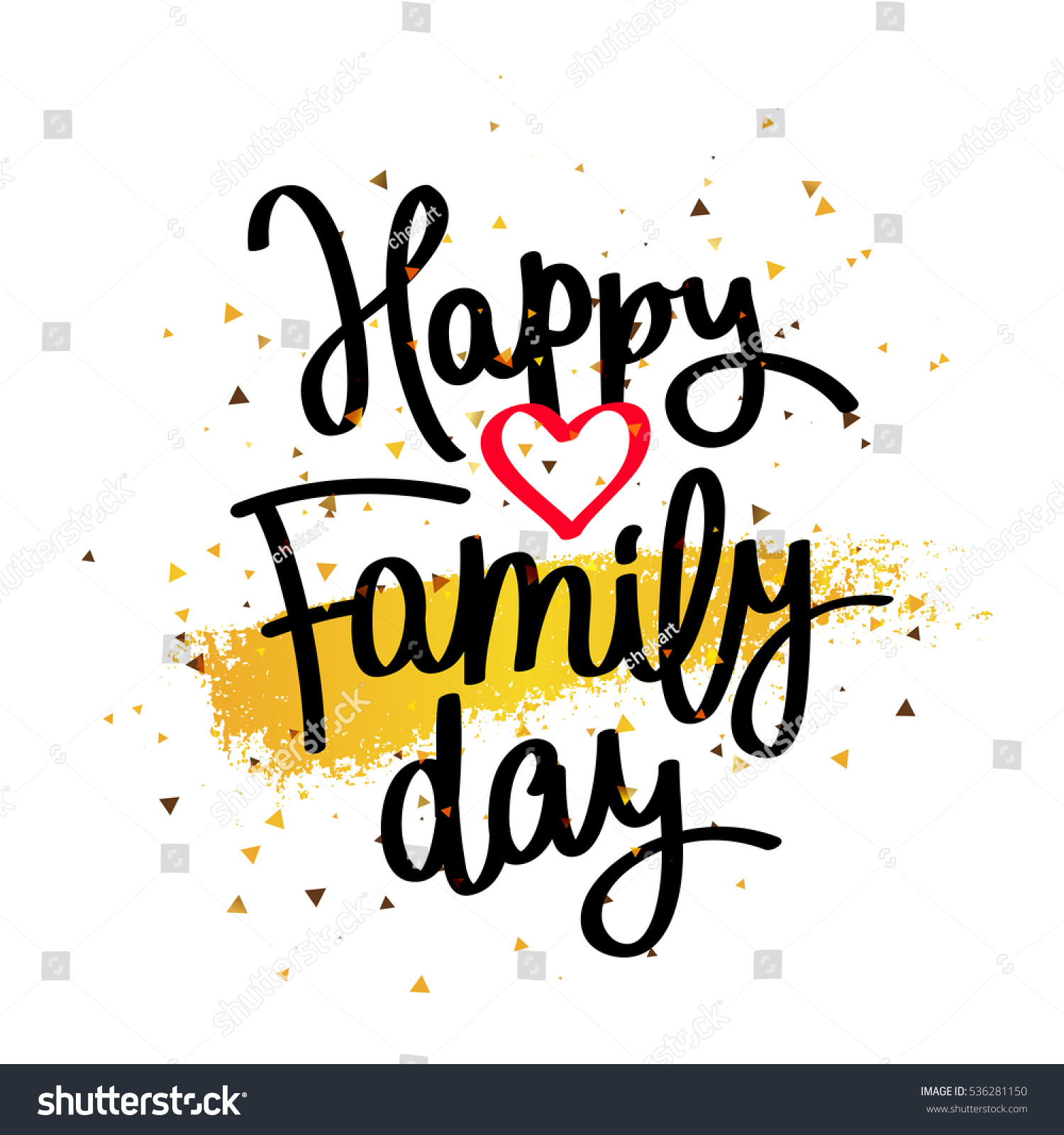 Happy Family Day Trend Calligraphy Vector Stock Vector 536281150 ...