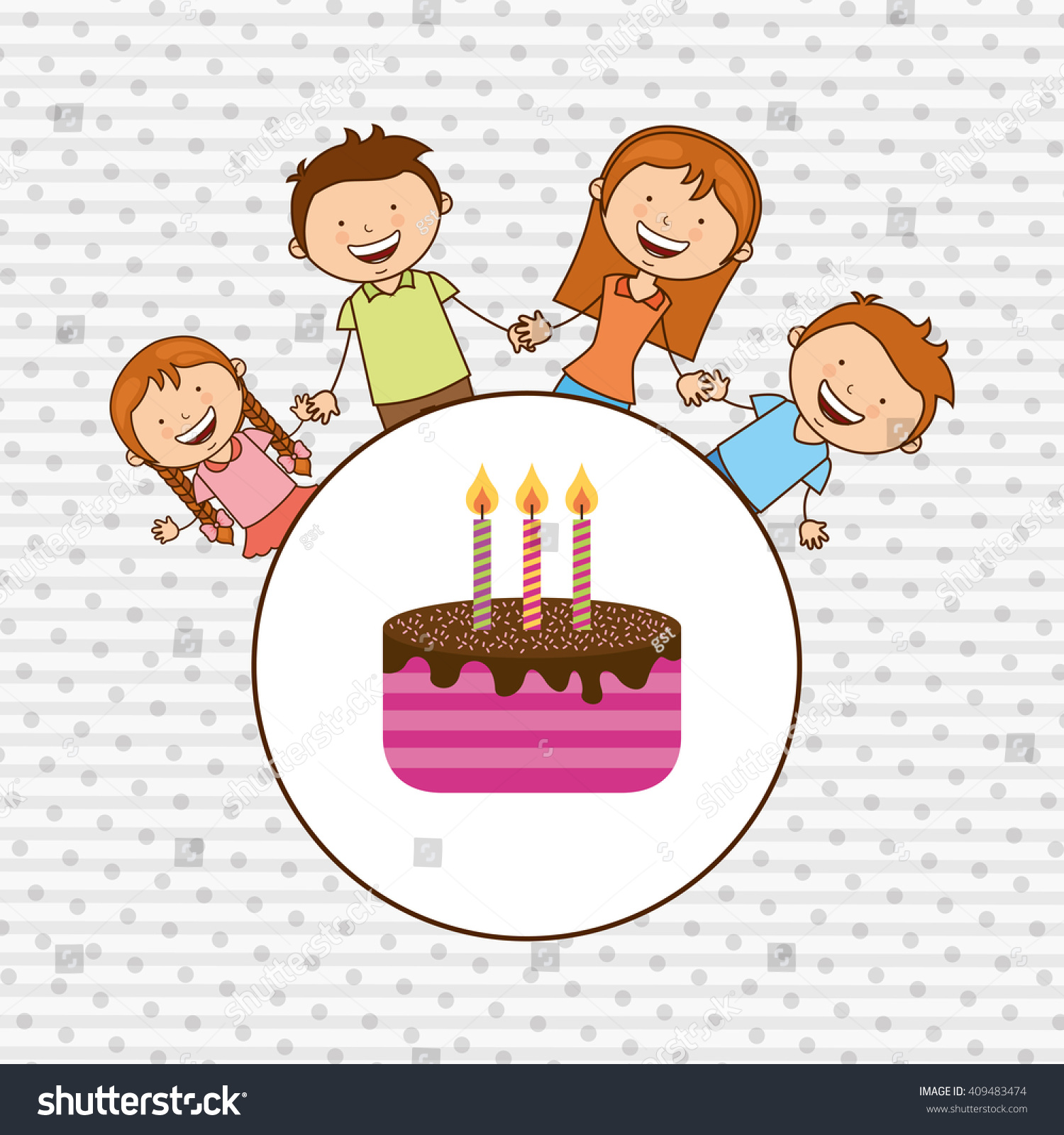 Happy Family Design Stock Vector (Royalty Free) 409483474 | Shutterstock