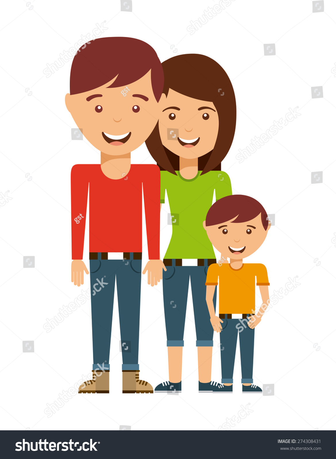 Happy Family Design, Vector Illustration Eps10 Graphic - 274308431 ...