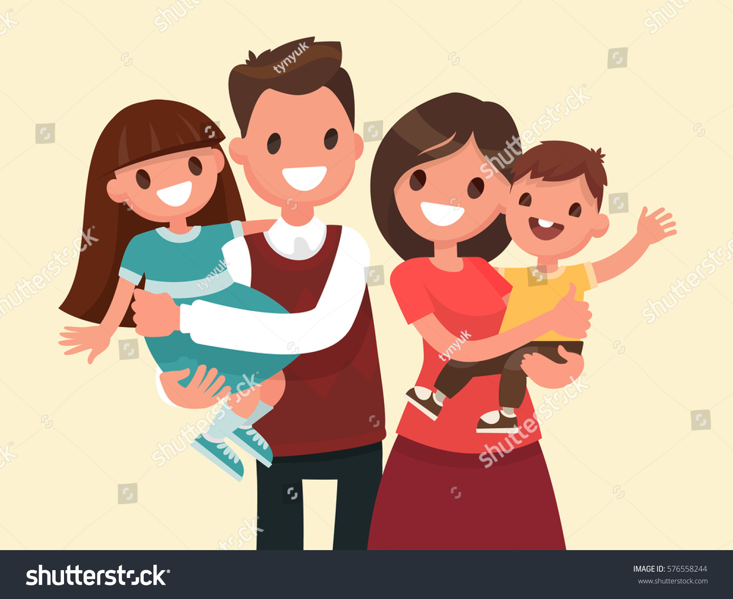 Happy family vector Images, Stock Photos & Vectors | Shutterstock