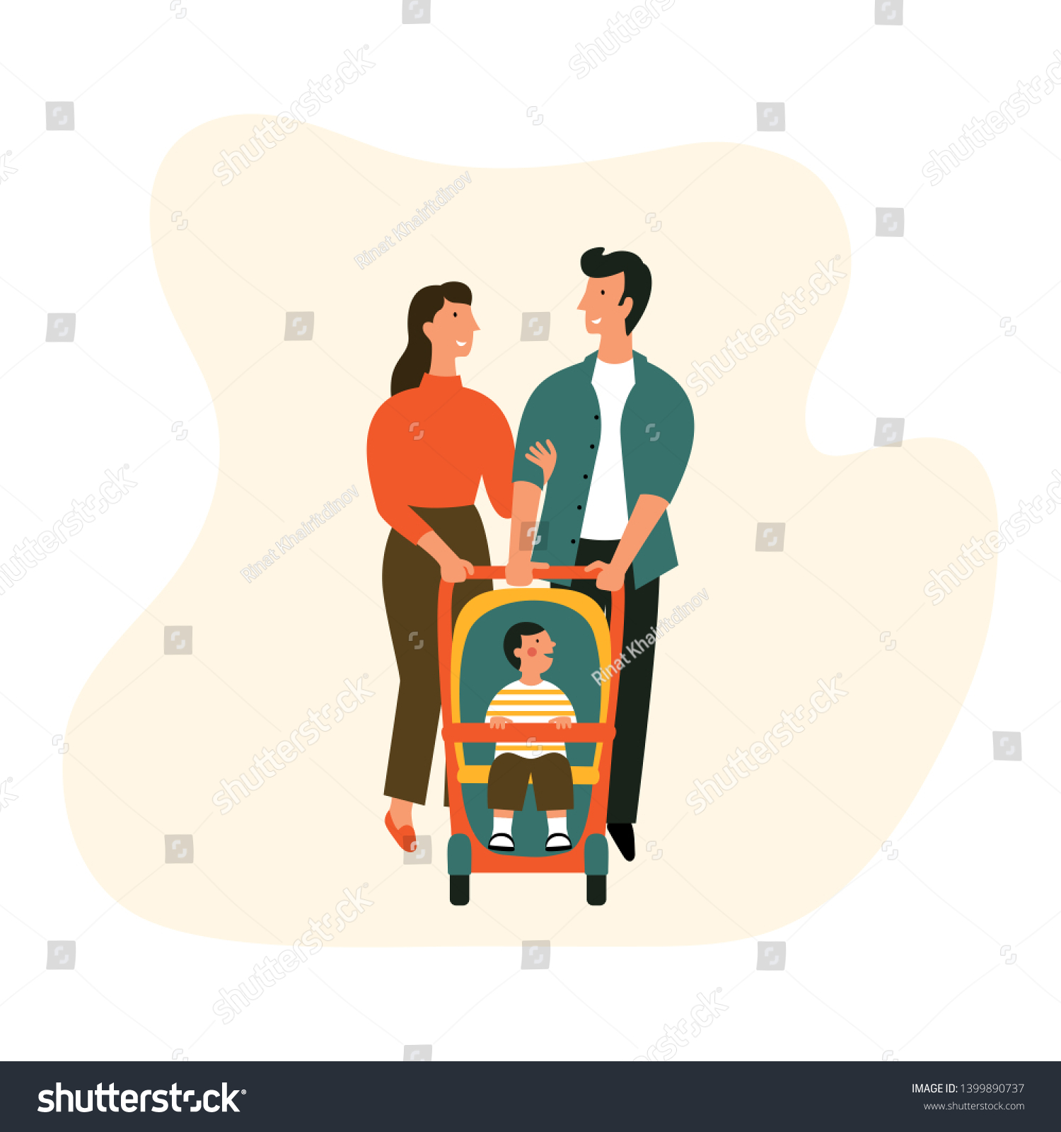 happy family baby stroller