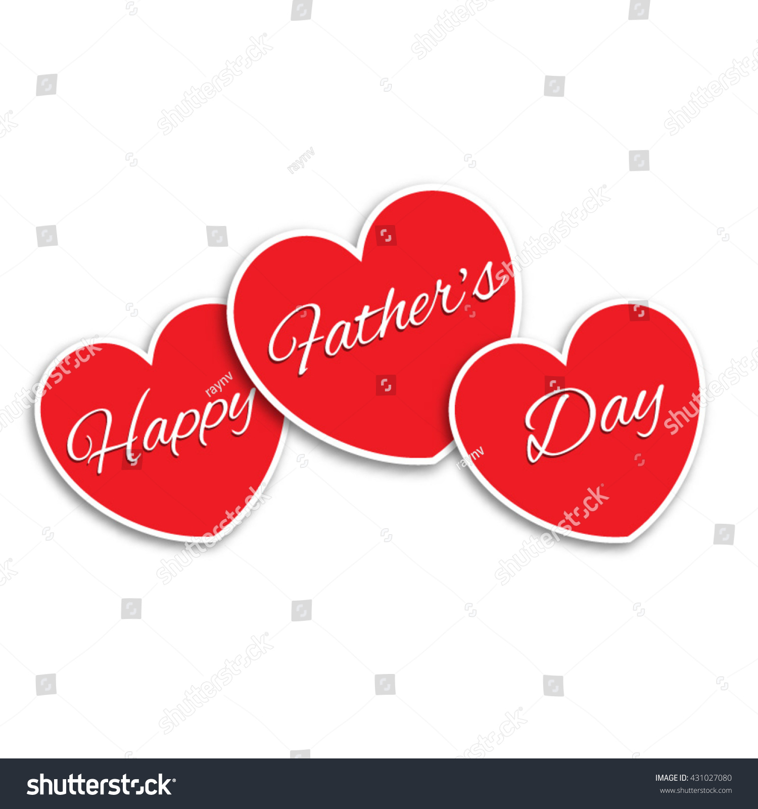 Happy Fathers Day Card Hearts Festive Stock Vector (Royalty Free ...