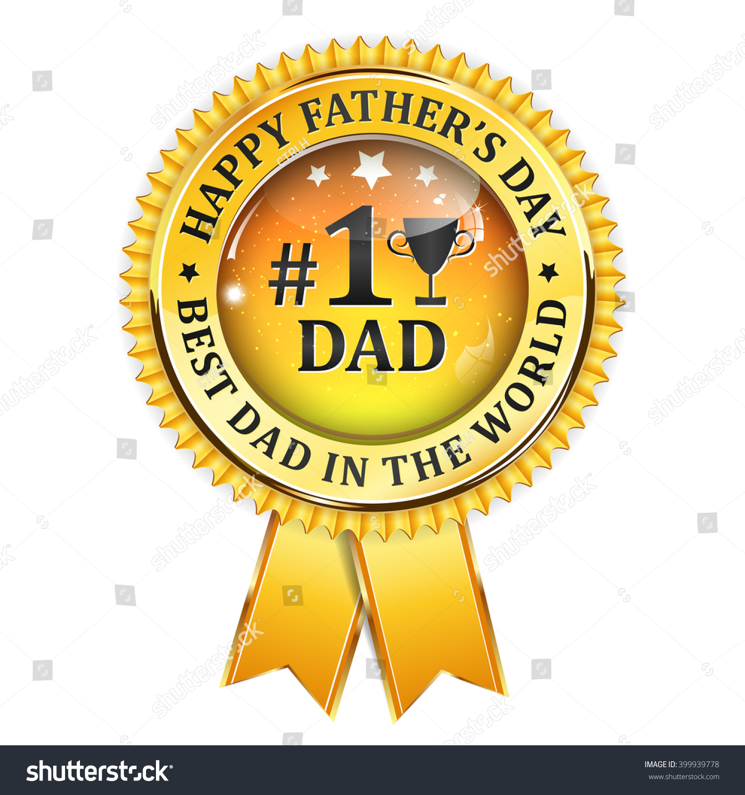 Happy Fathers Day No 1 Dad Stock Vector 399939778 - Shutterstock
