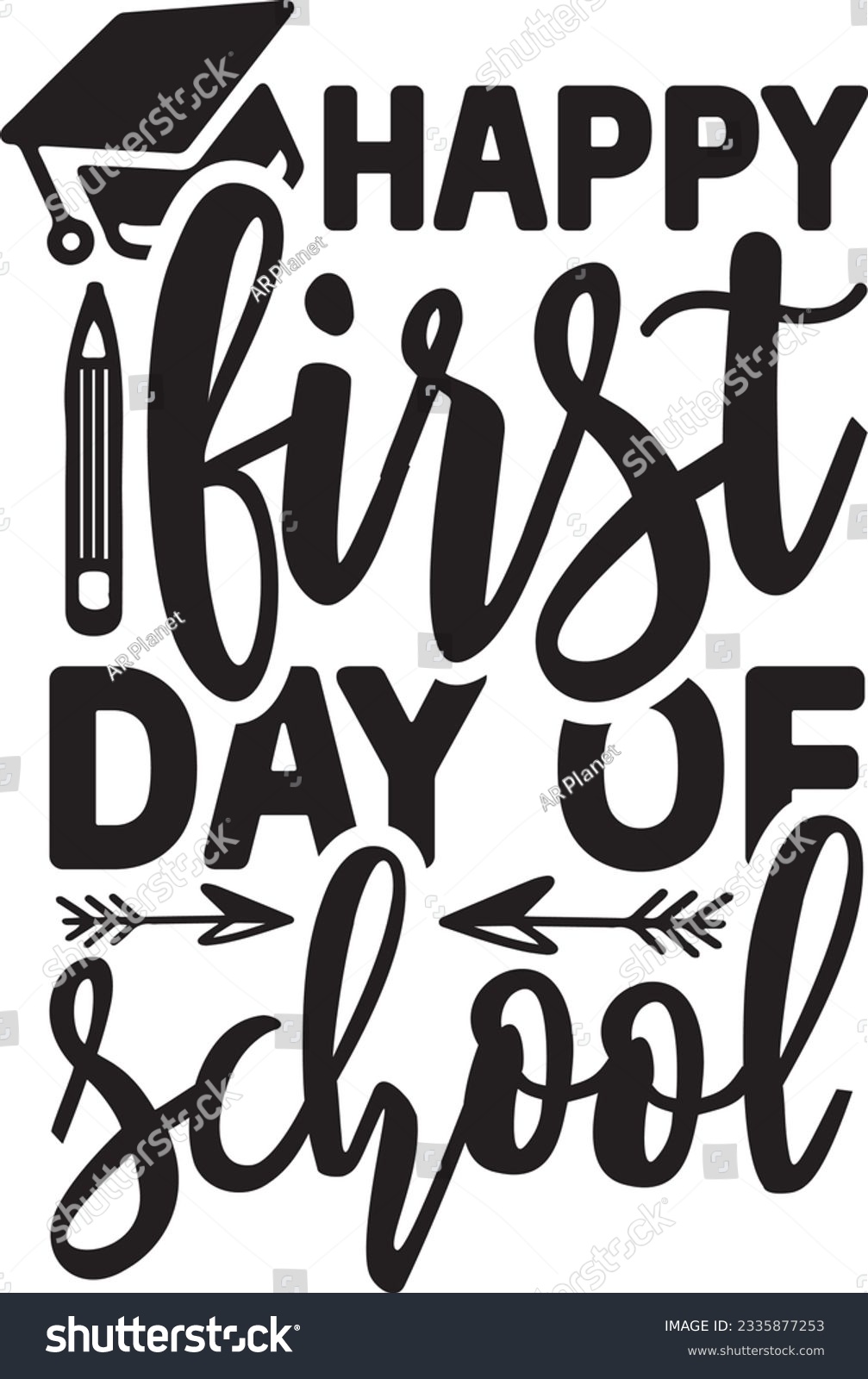SVG of Happy First Day At School SVG Design svg