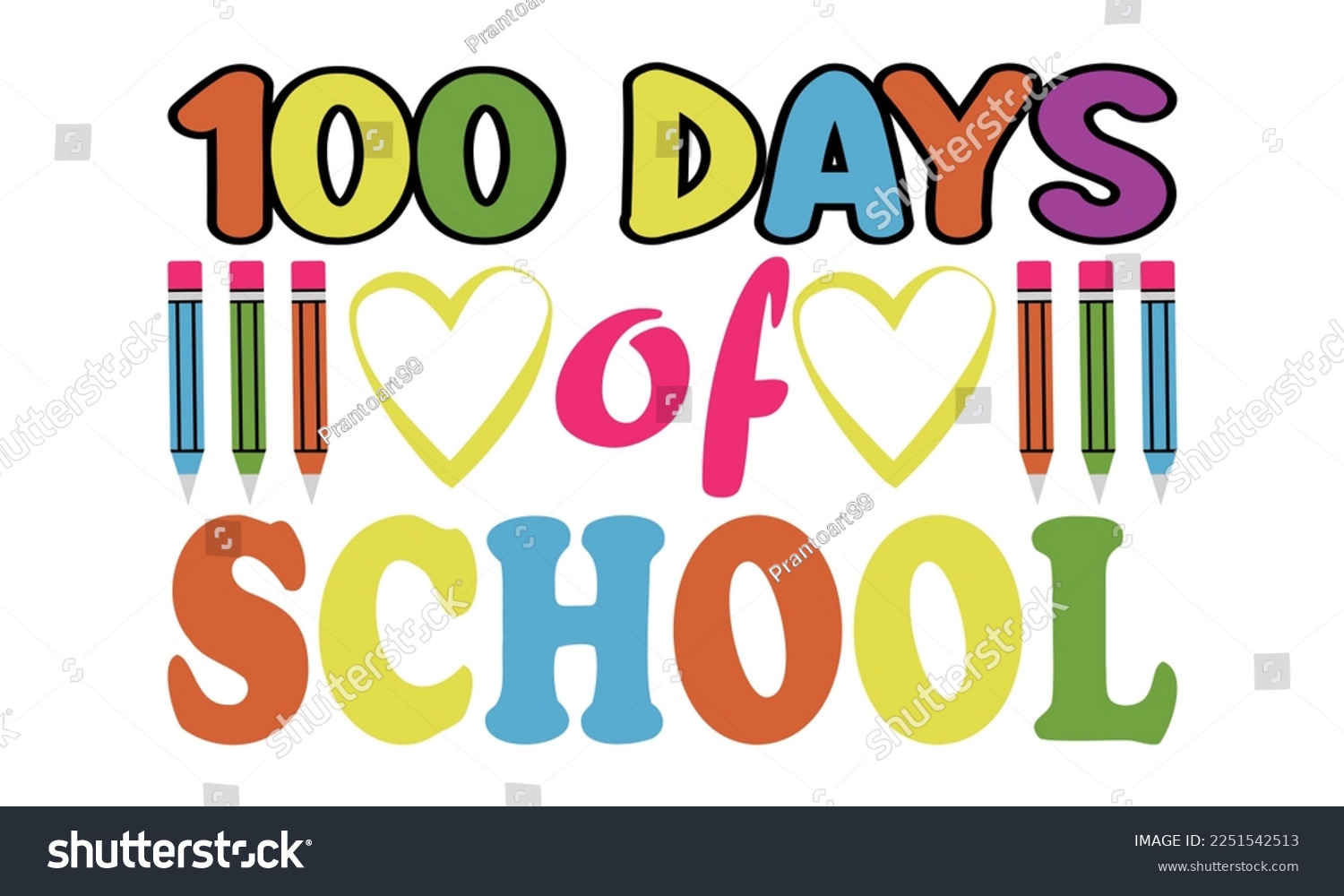 SVG of Happy First Day of School Life Design, 100 Days of School Life t-shirt Design. svg