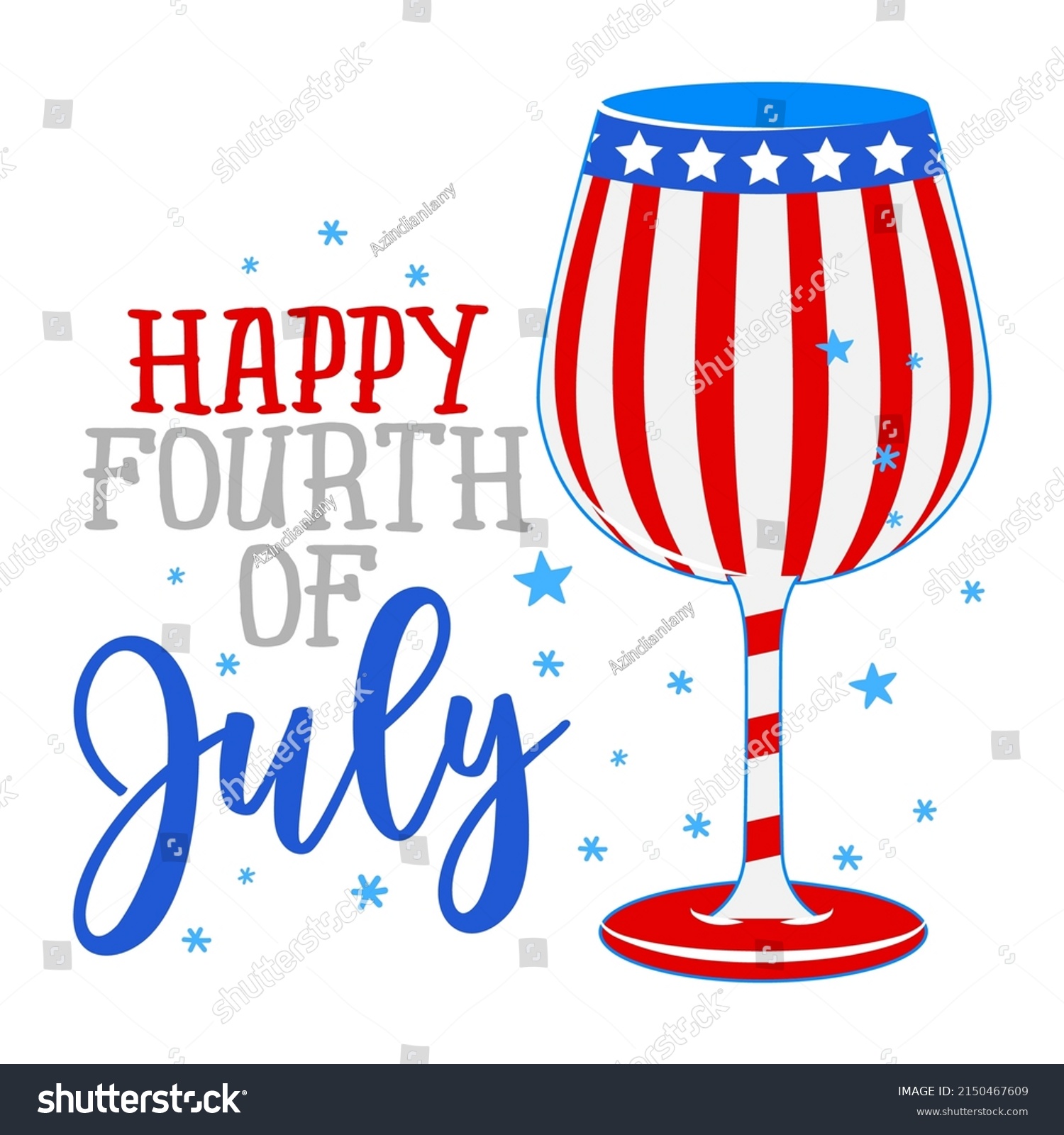 SVG of Happy fourth of July - Happy Independence Day July 4 lettering design illustration. Good for advertising, poster, announcement, invitation, party, greeting card, banner, gifts, printing press. svg
