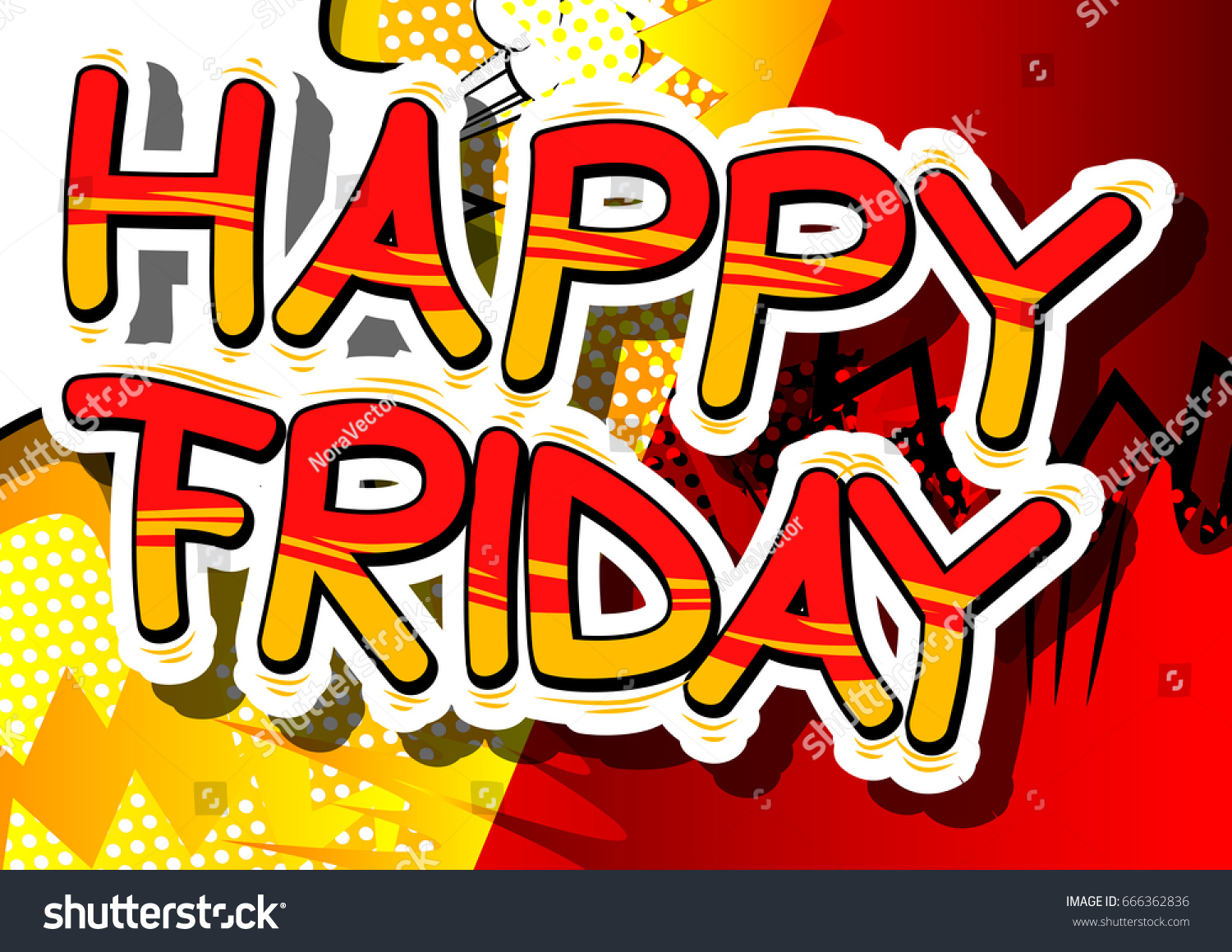 Happy Friday Comic Book Style Word Stock Vector (Royalty Free ...