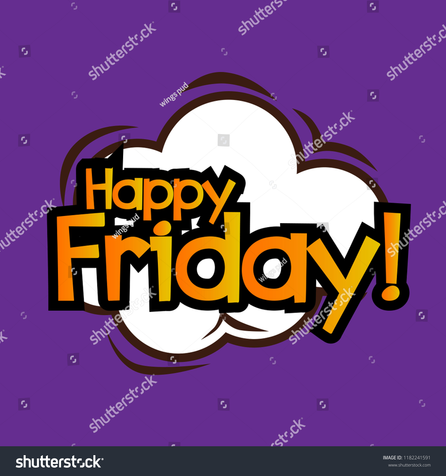 Happy Friday Greeting Card Background Banner Stock Vector (Royalty Free ...