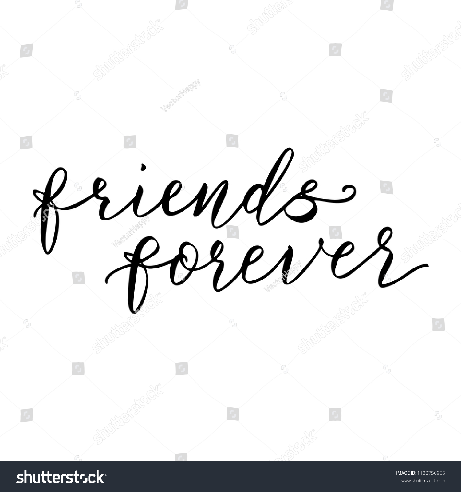 Happy Friendship Day Lettering Print Design Stock Vector (Royalty Free ...