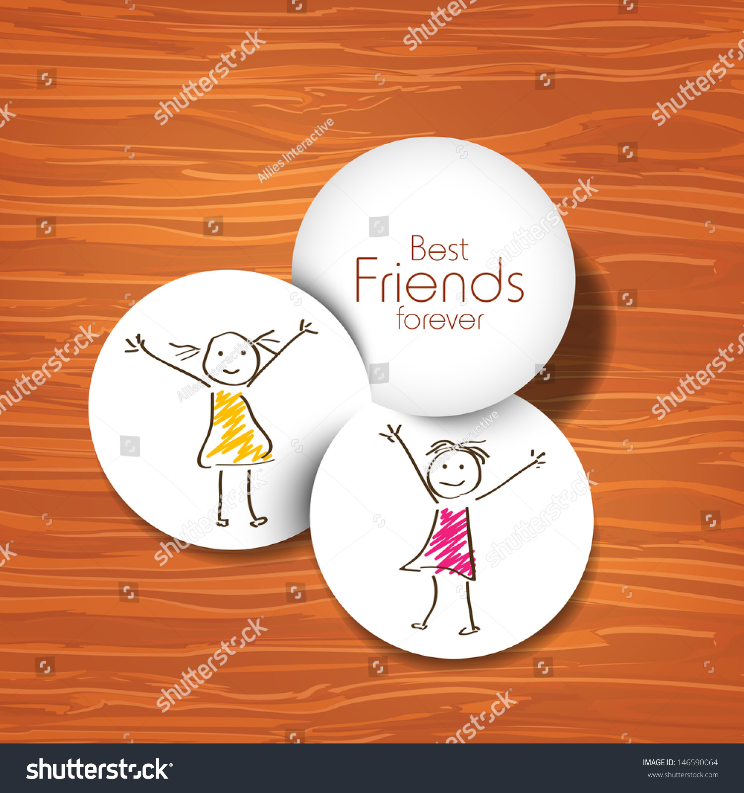 Happy Friendship Day Sticker Tag Label Stock Vector ...